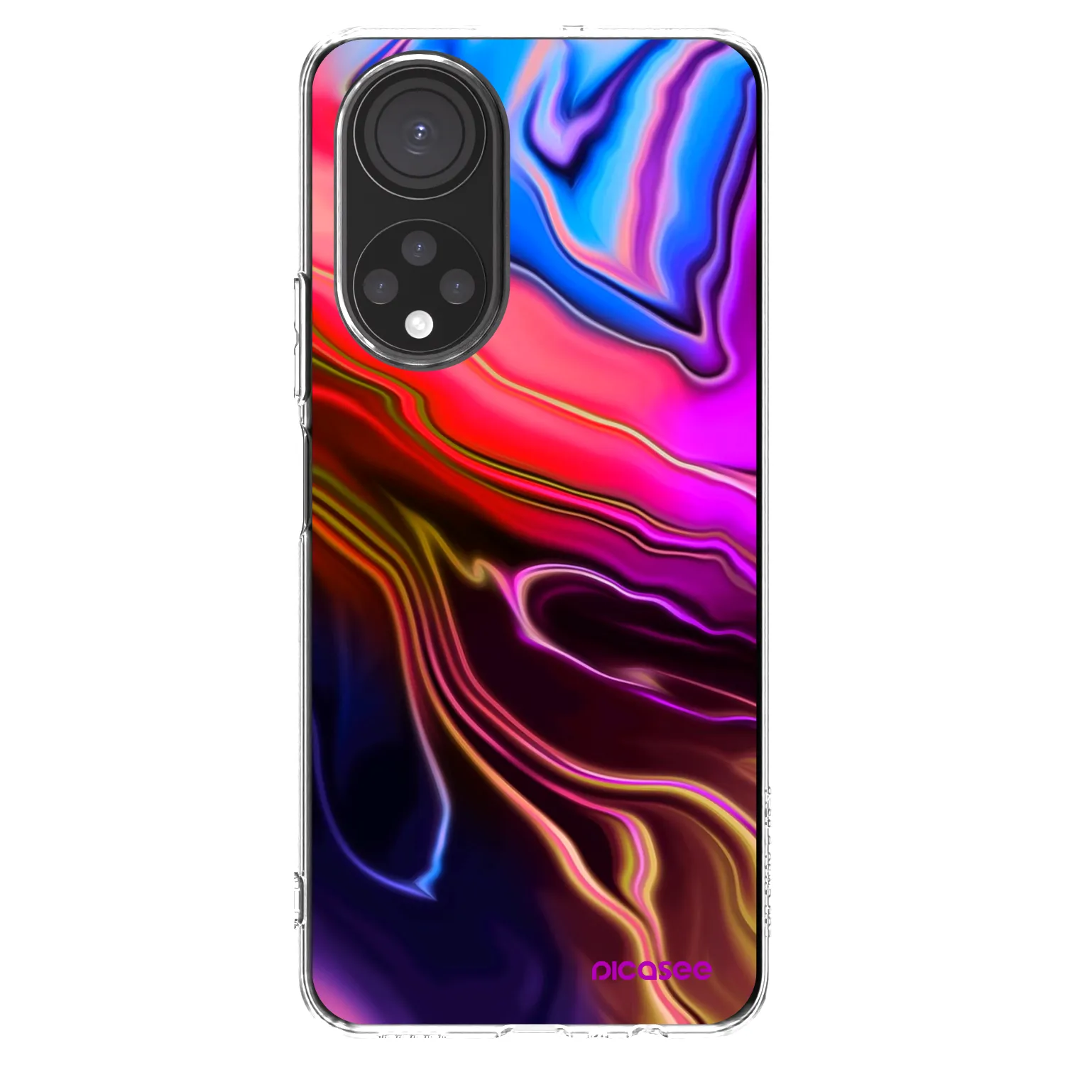 Picasee silikonska prozirna maskica za Honor X7 - Electric