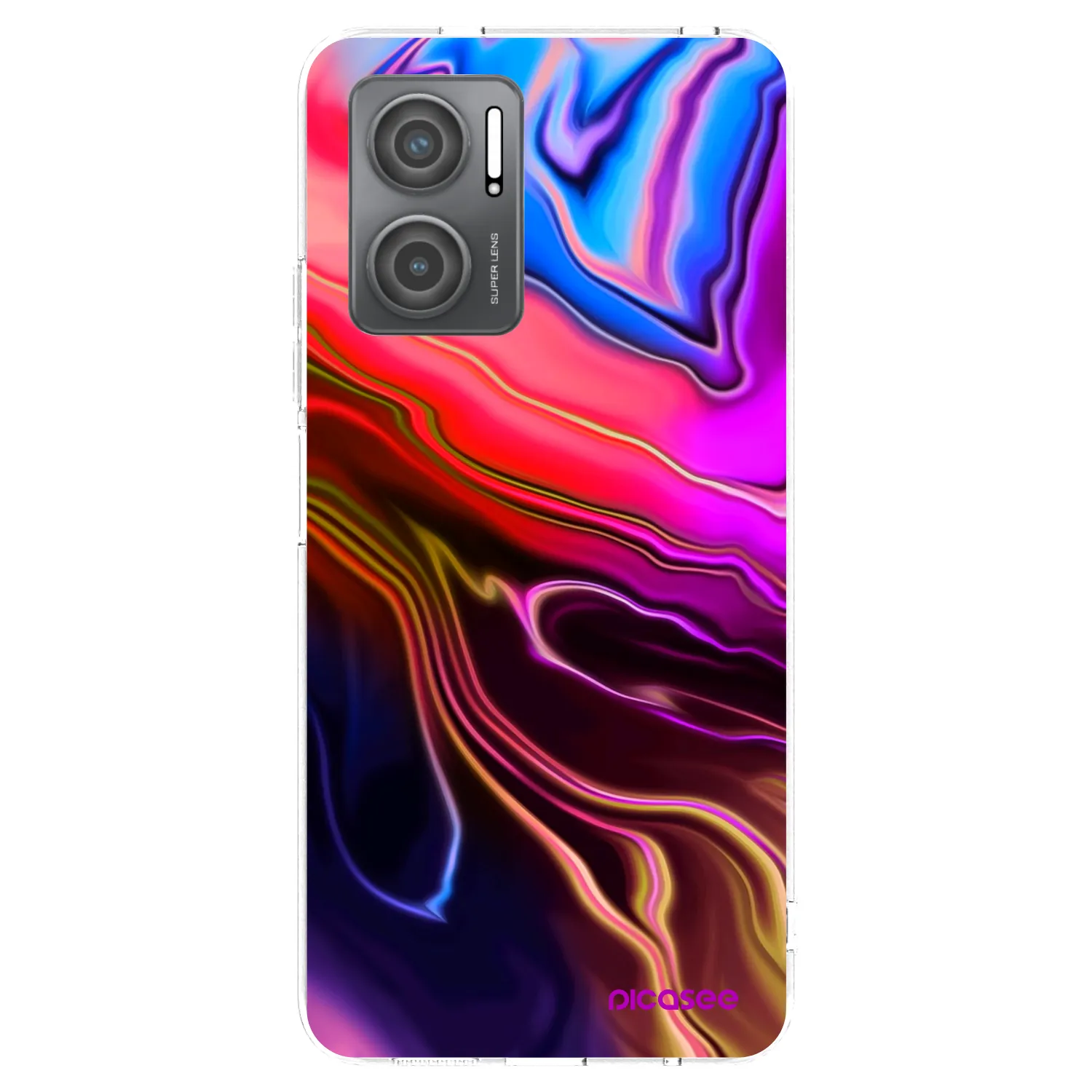 Picasee silikonska prozirna maskica za Xiaomi Redmi 10 5G - Electric