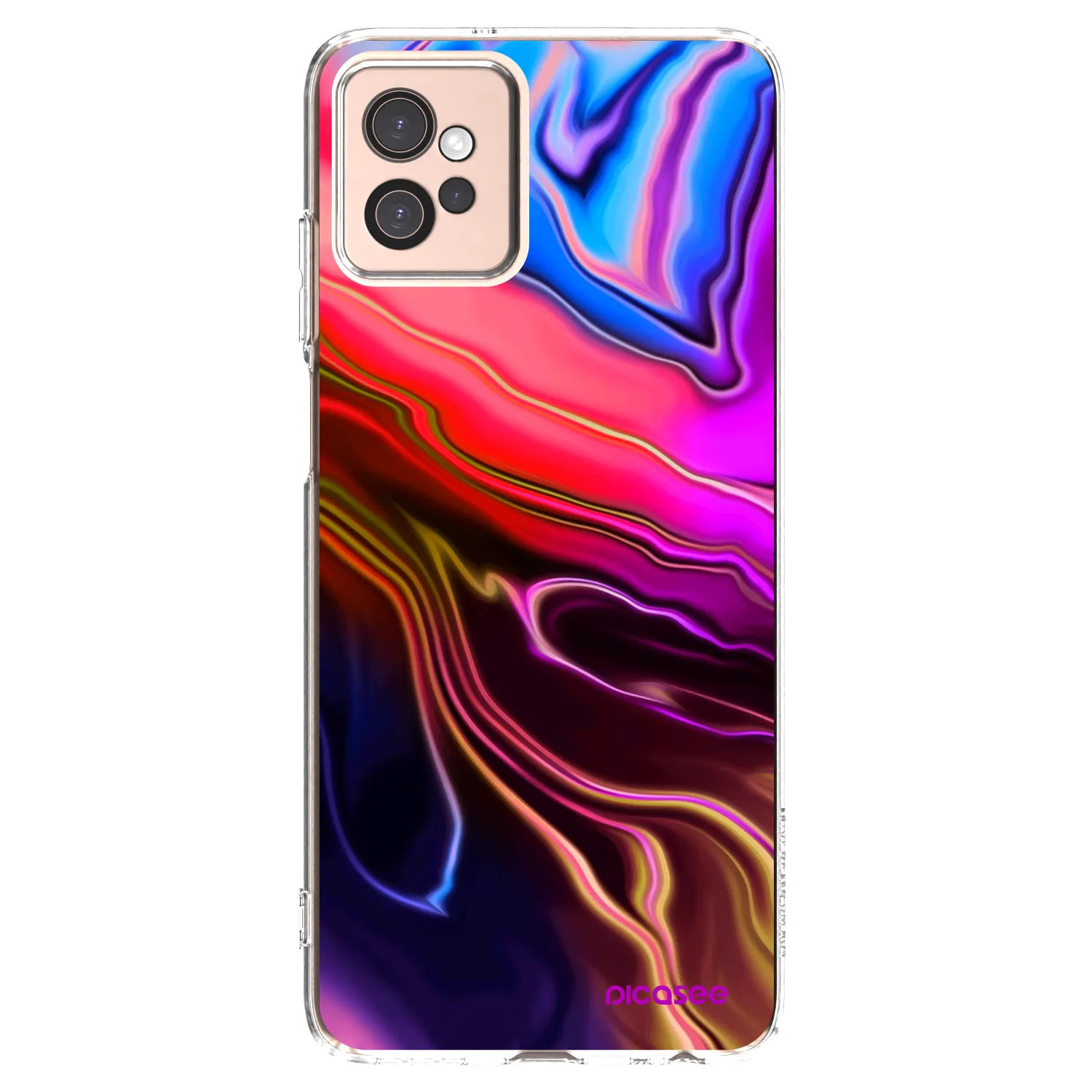Picasee silikonska prozirna maskica za Motorola Moto G32 - Electric