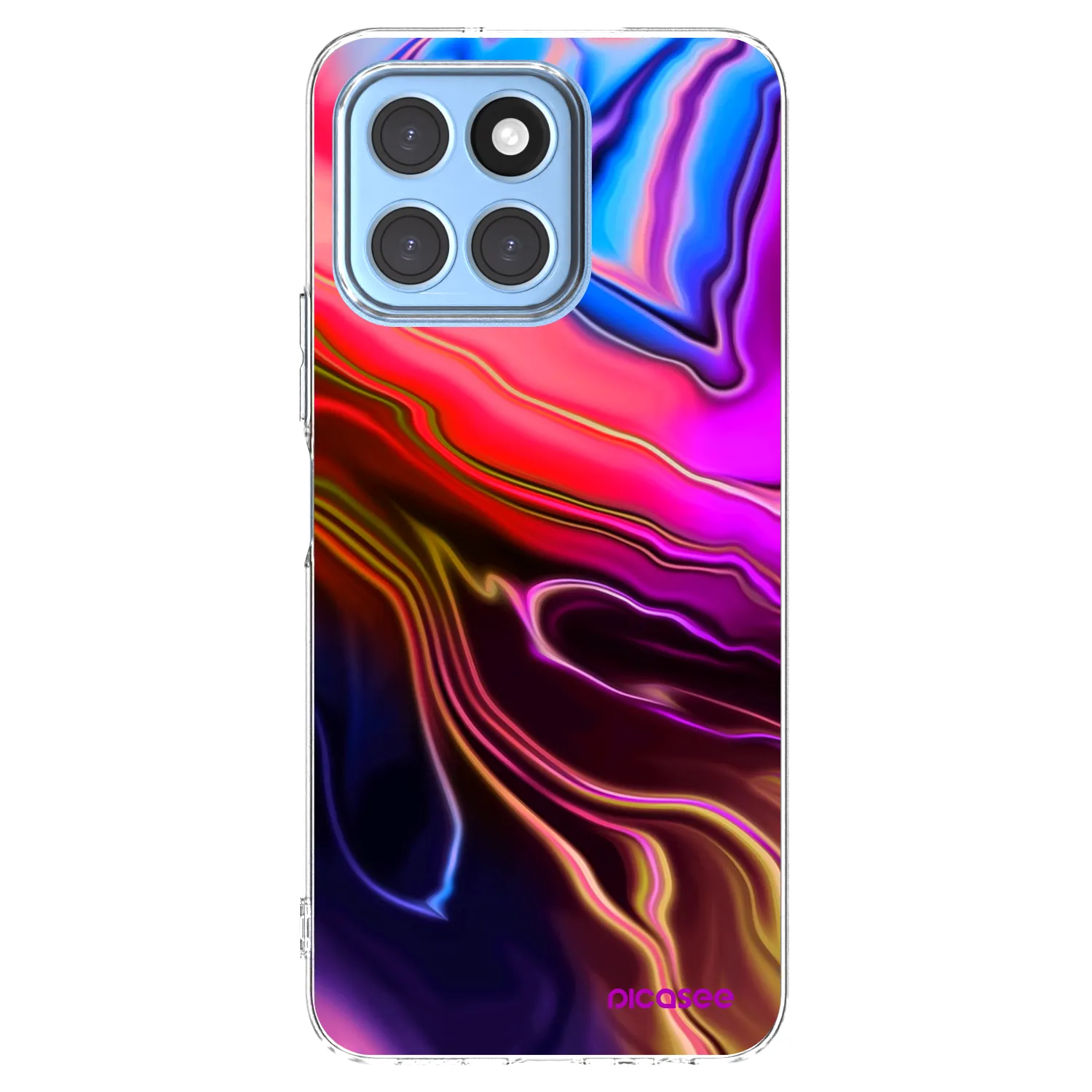 Picasee silikonska prozirna maskica za Honor X8 5G - Electric