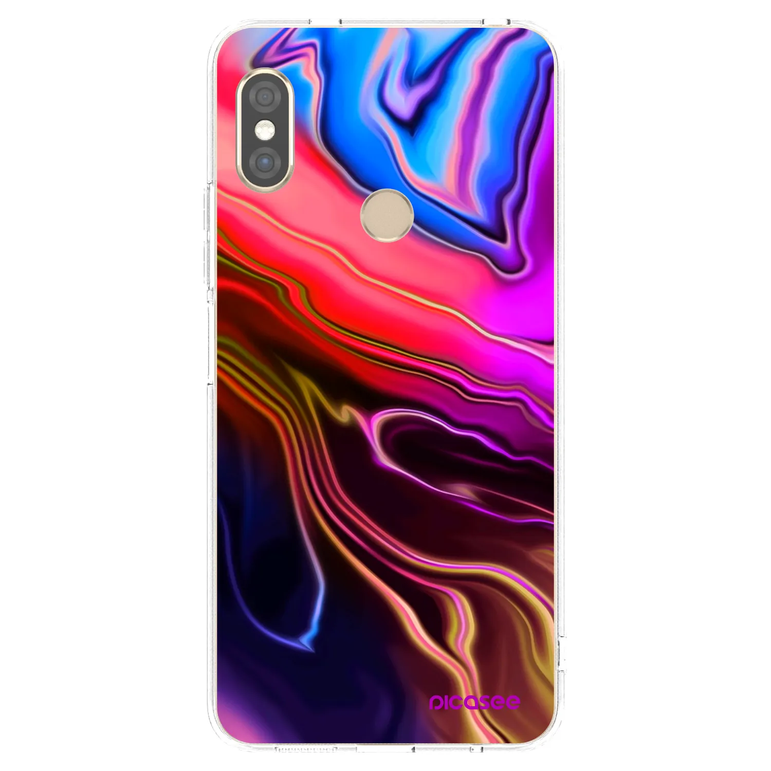 Picasee silikonska prozirna maskica za Xiaomi Redmi Note 5 Global - Electric