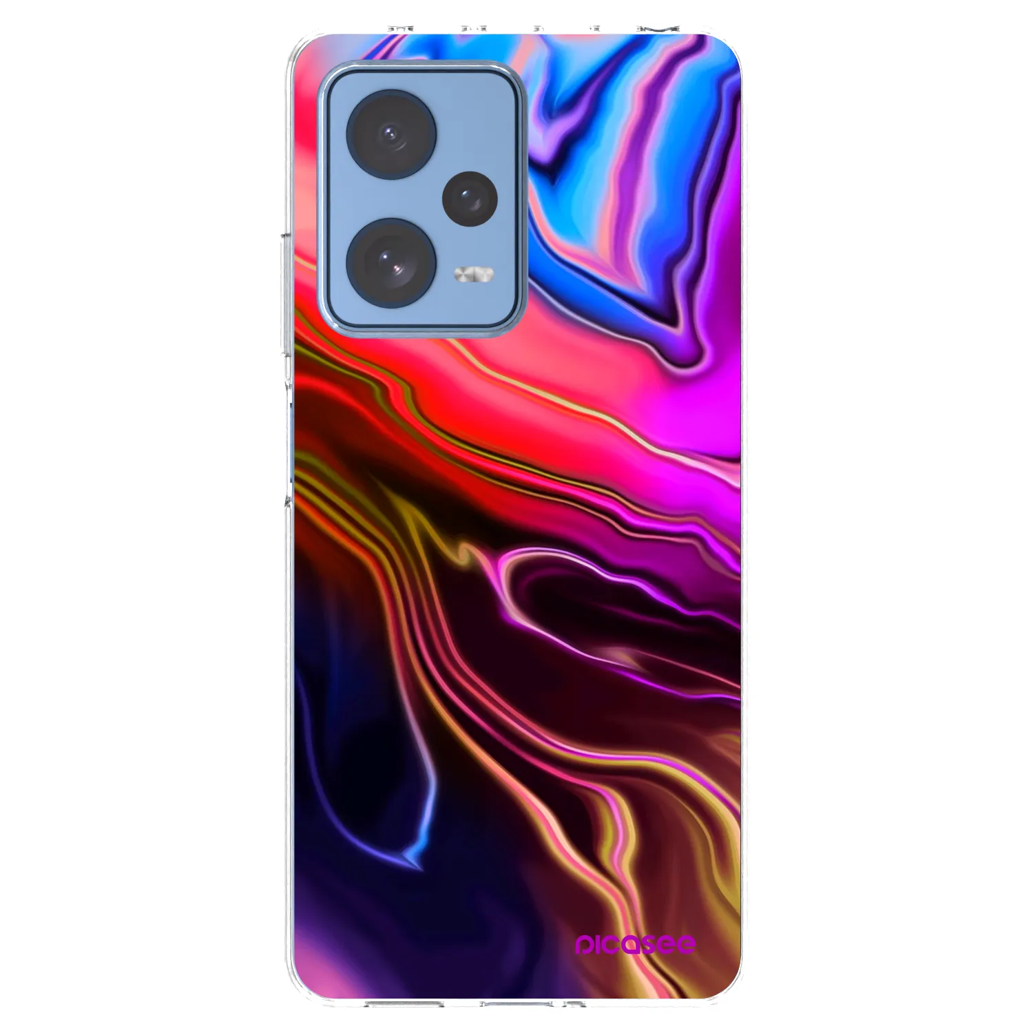 Picasee silikonska prozirna maskica za Xiaomi Redmi Note 12 Pro 5G - Electric