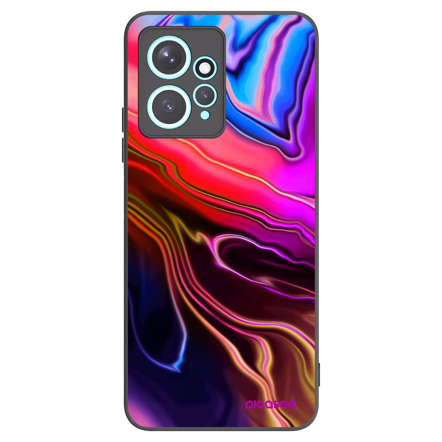 Picasee crna silikonska maskica za Xiaomi Redmi Note 12 4G - Electric