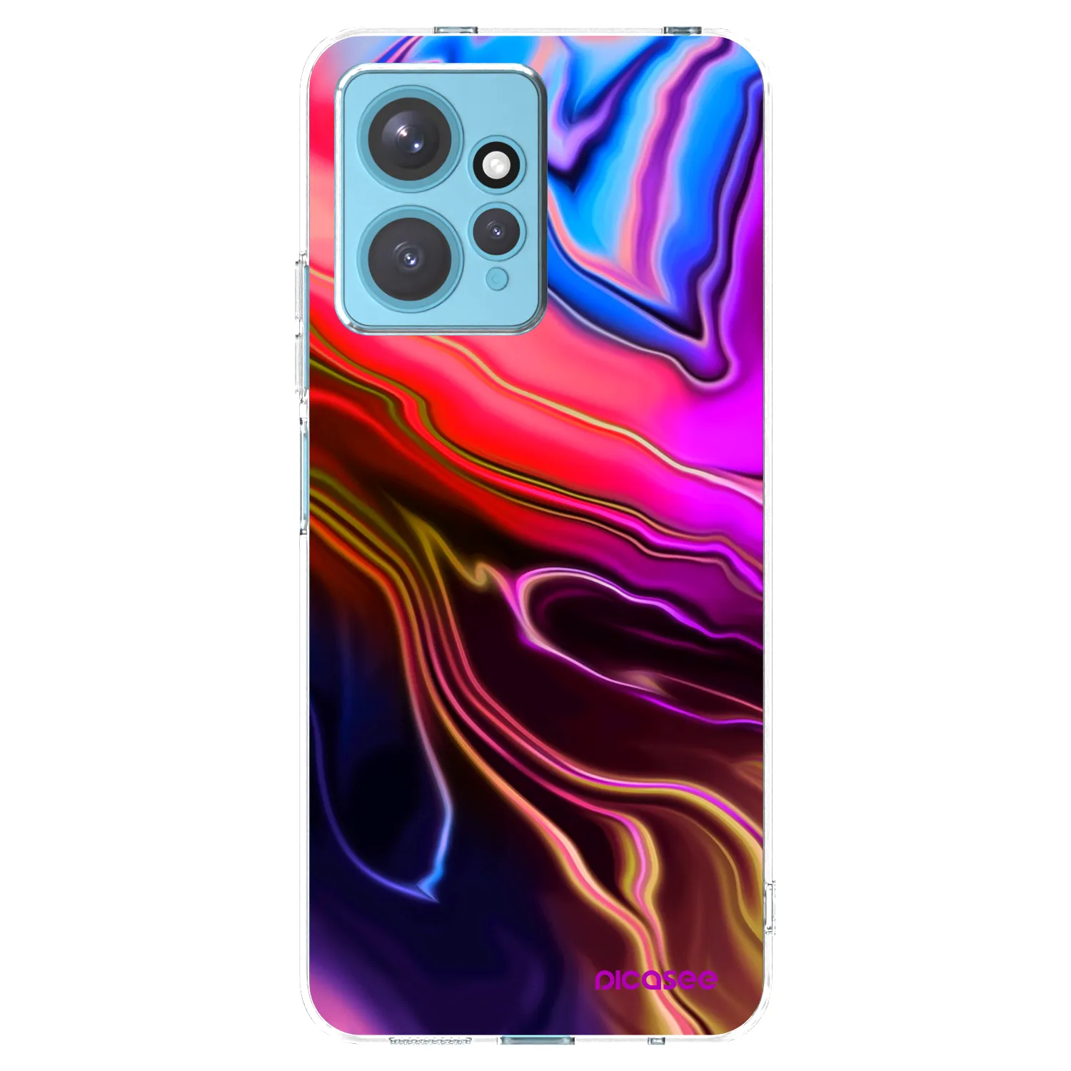 Picasee silikonska prozirna maskica za Xiaomi Redmi Note 12 4G - Electric