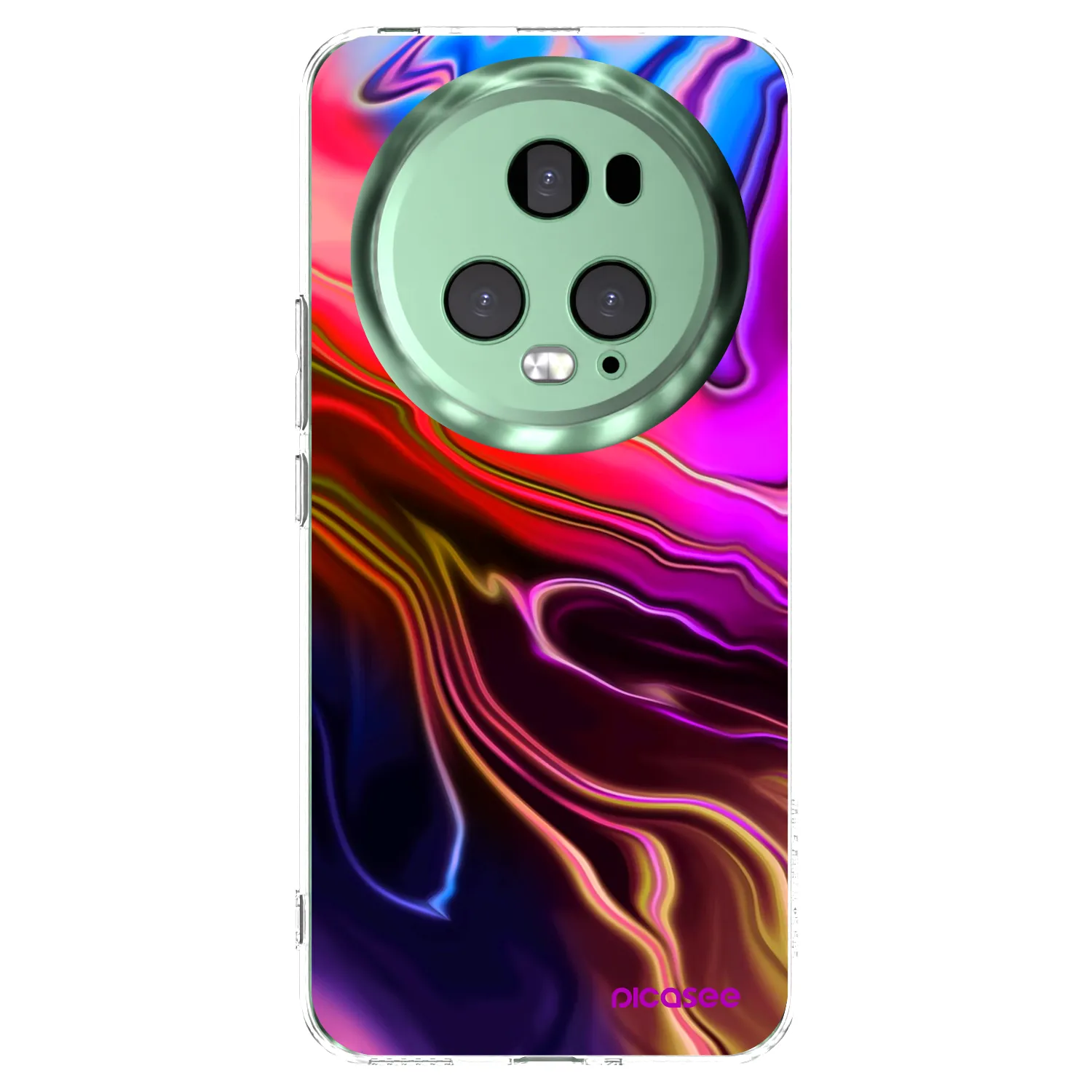 Picasee silikonska prozirna maskica za Honor Magic5 Pro - Electric