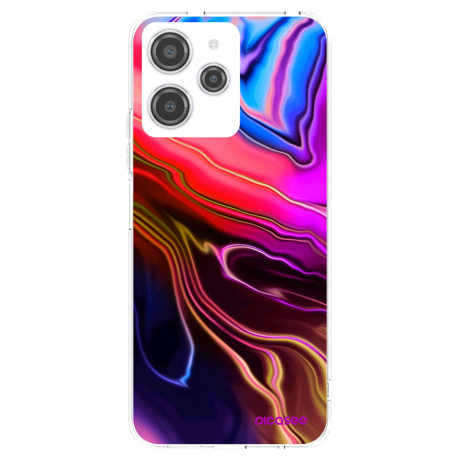 Picasee silikonska prozirna maskica za Xiaomi Redmi 12 4G - Electric