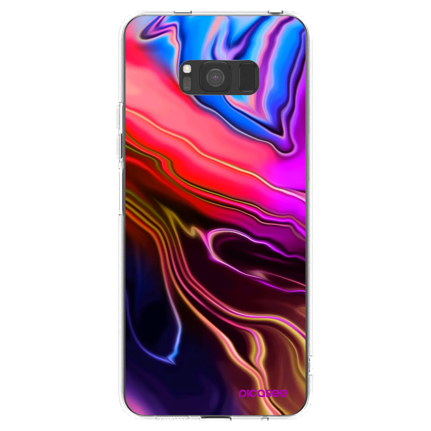 Picasee silikonska prozirna maskica za Samsung Galaxy S8 G950F - Electric