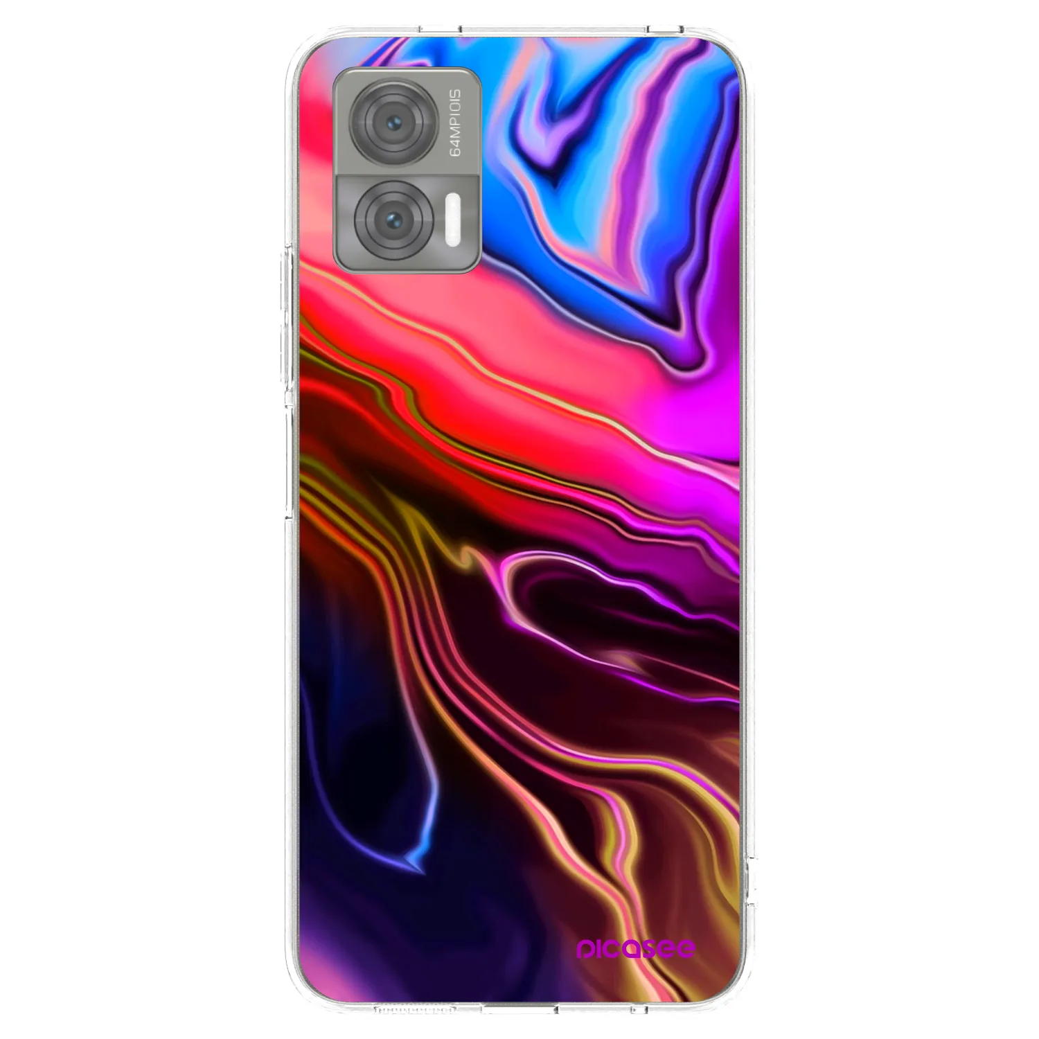 Picasee silikonska prozirna maskica za Motorola Edge 30 Neo - Electric