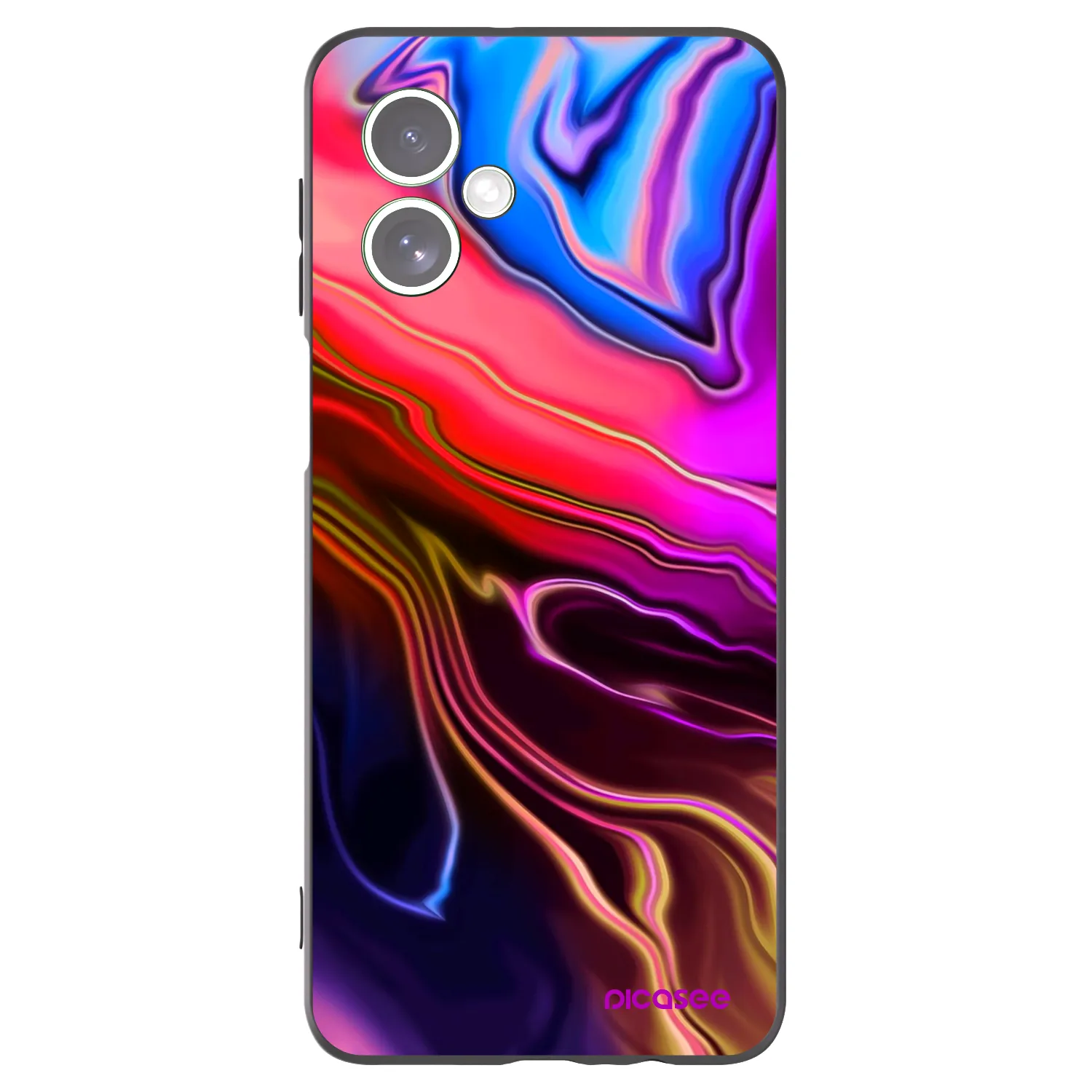Picasee crna silikonska maskica za Motorola Moto G54 5G - Electric