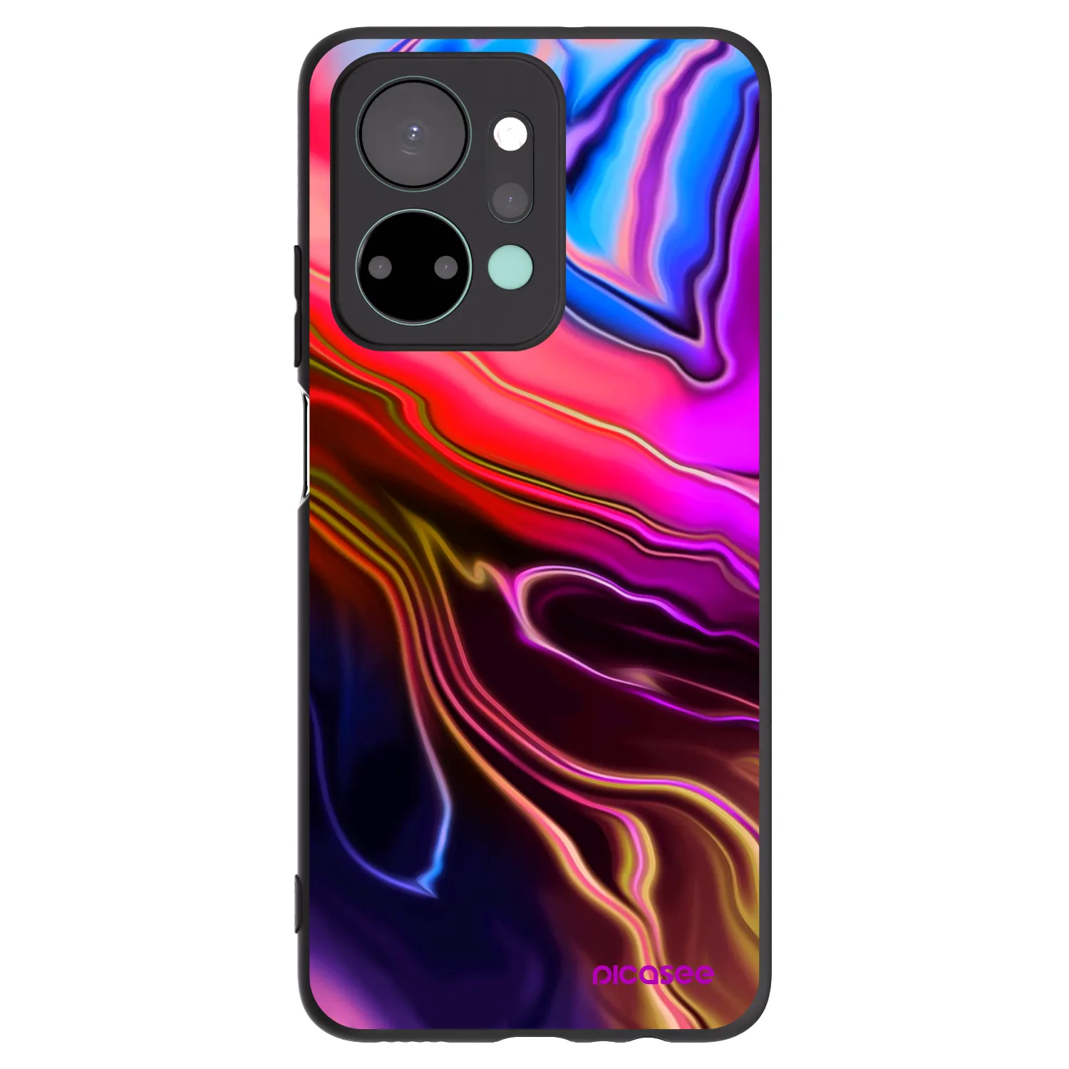 Picasee crna silikonska maskica za Honor X7a - Electric