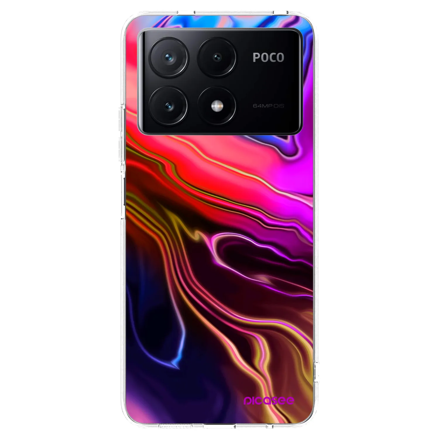 Picasee silikonska prozirna maskica za Xiaomi Poco X6 Pro - Electric