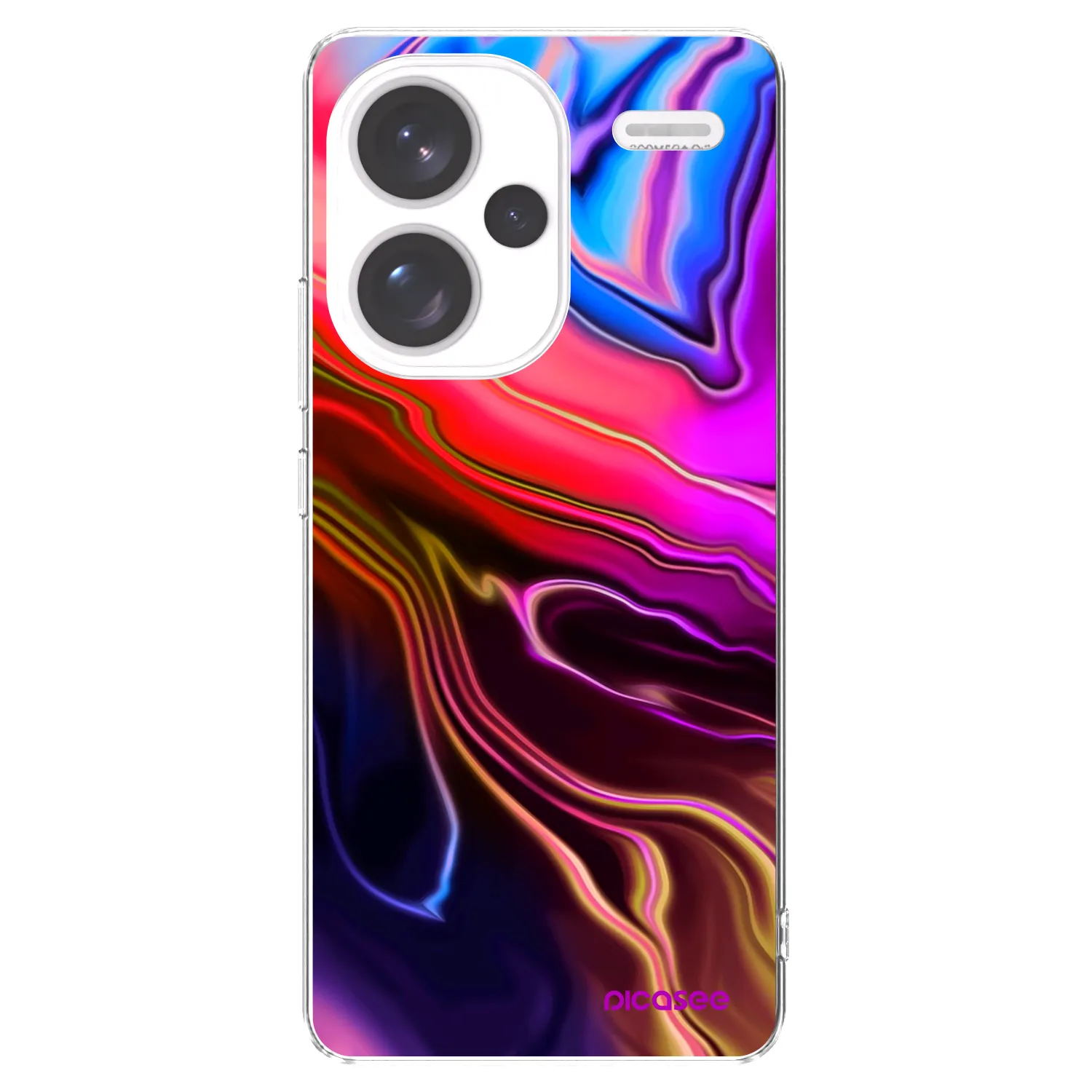 Picasee silikonska prozirna maskica za Xiaomi Redmi Note 13 Pro+ 5G - Electric