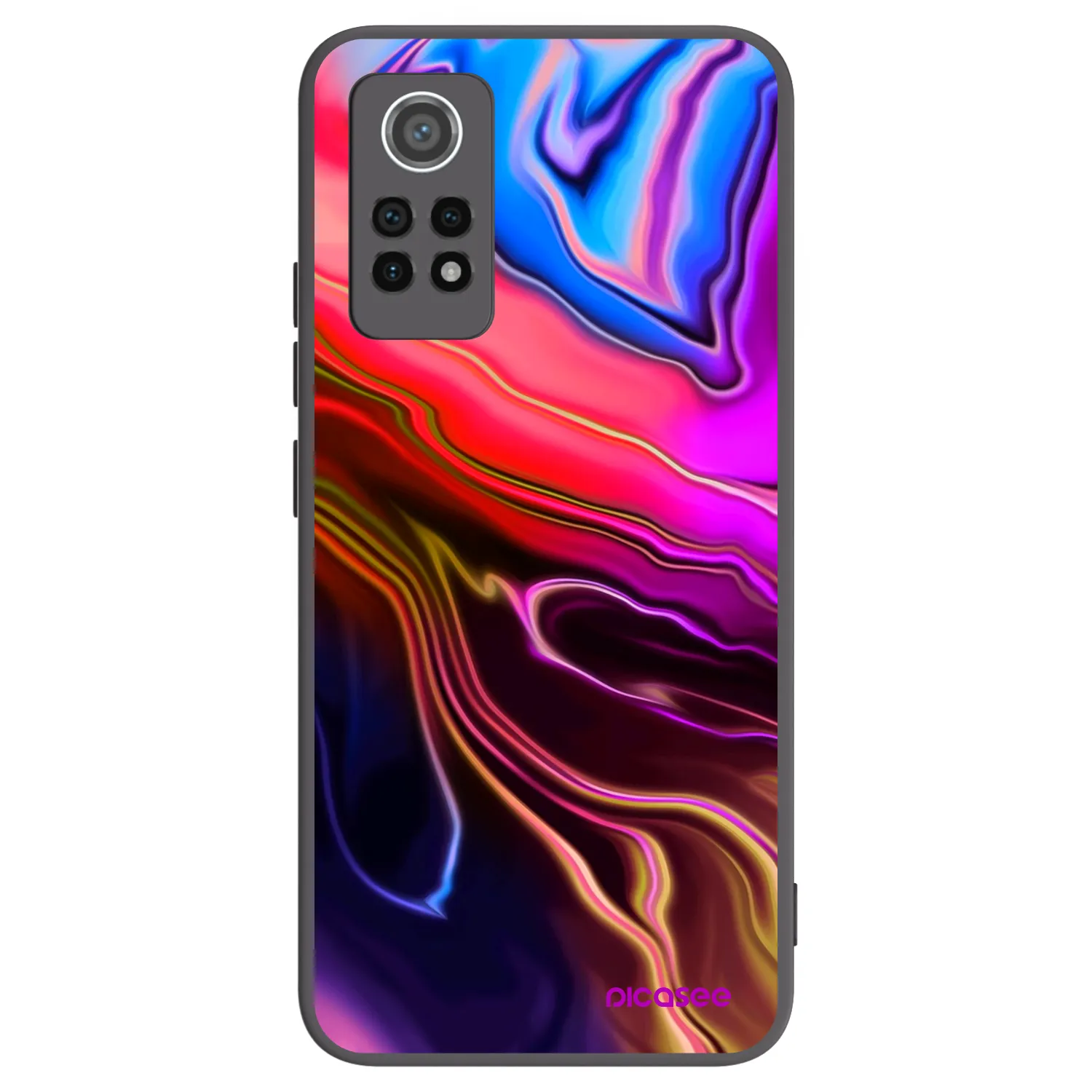 Picasee crna silikonska maskica za Xiaomi Redmi Note 12 Pro 4G - Electric