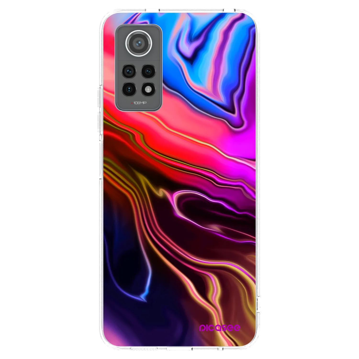 Picasee silikonska prozirna maskica za Xiaomi Redmi Note 12 Pro 4G - Electric