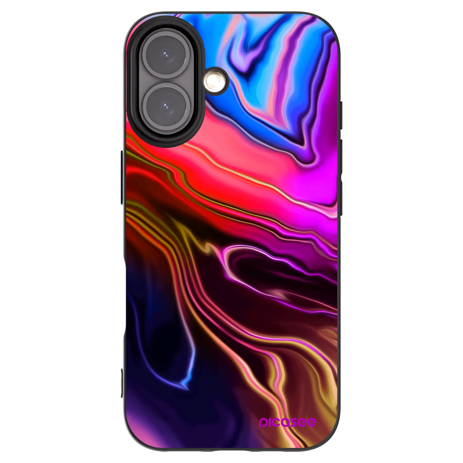 Picasee crna silikonska maskica za Apple iPhone 16 - Electric