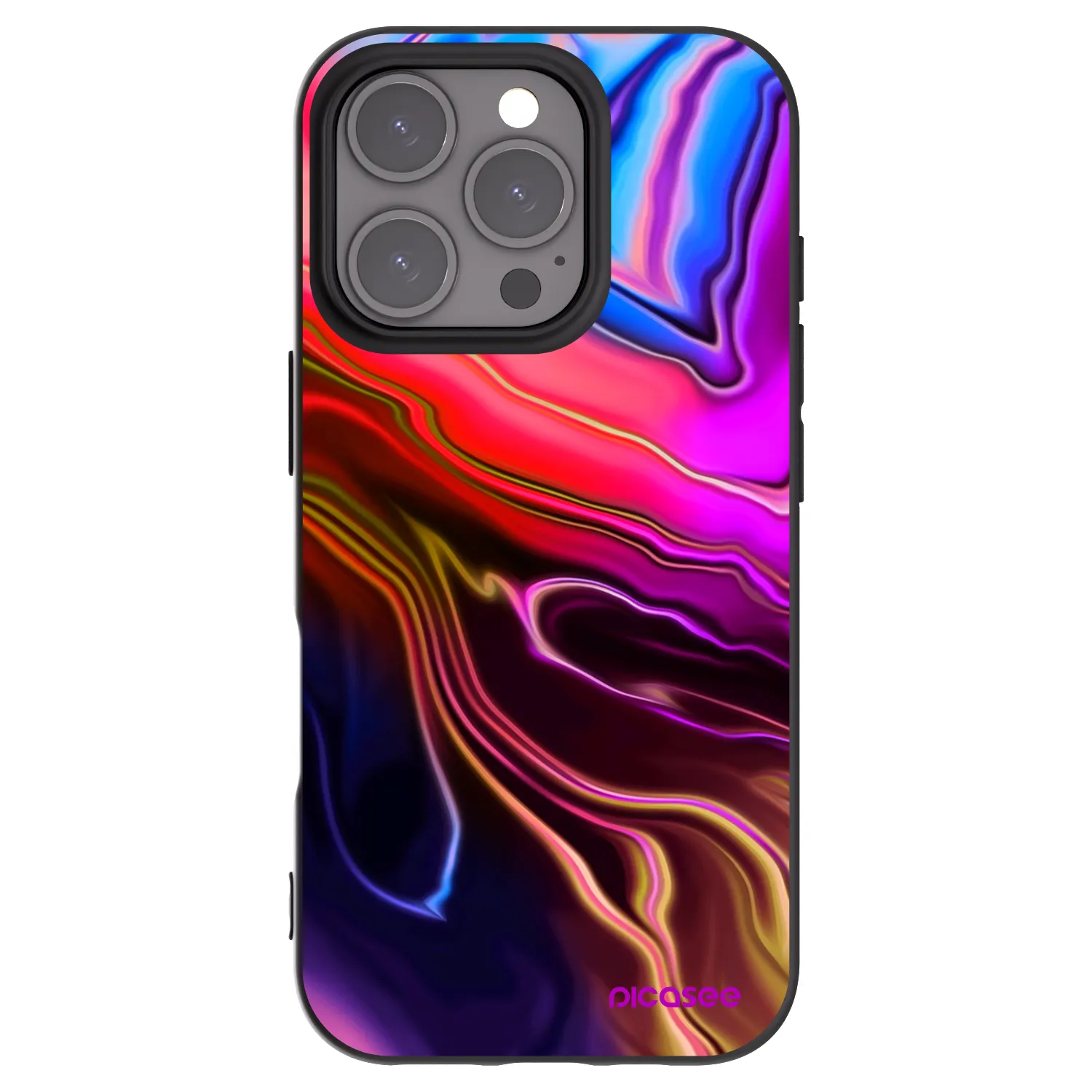 Picasee crna silikonska maskica za Apple iPhone 16 Pro - Electric