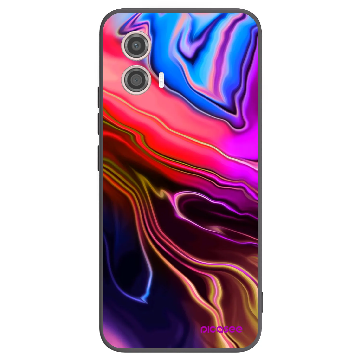 Picasee crna silikonska maskica za Motorola Moto G53 5G - Electric