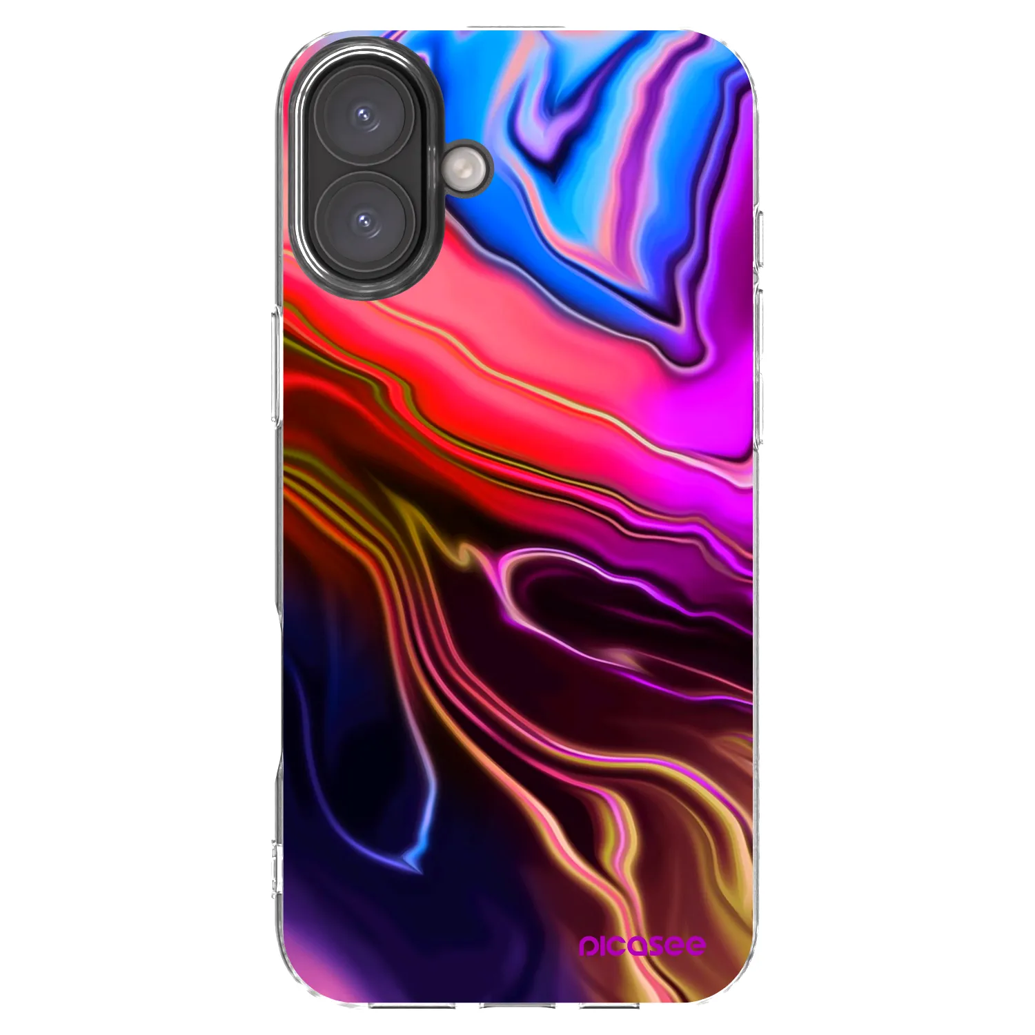 Picasee silikonska prozirna maskica za Apple iPhone 16 Plus - Electric