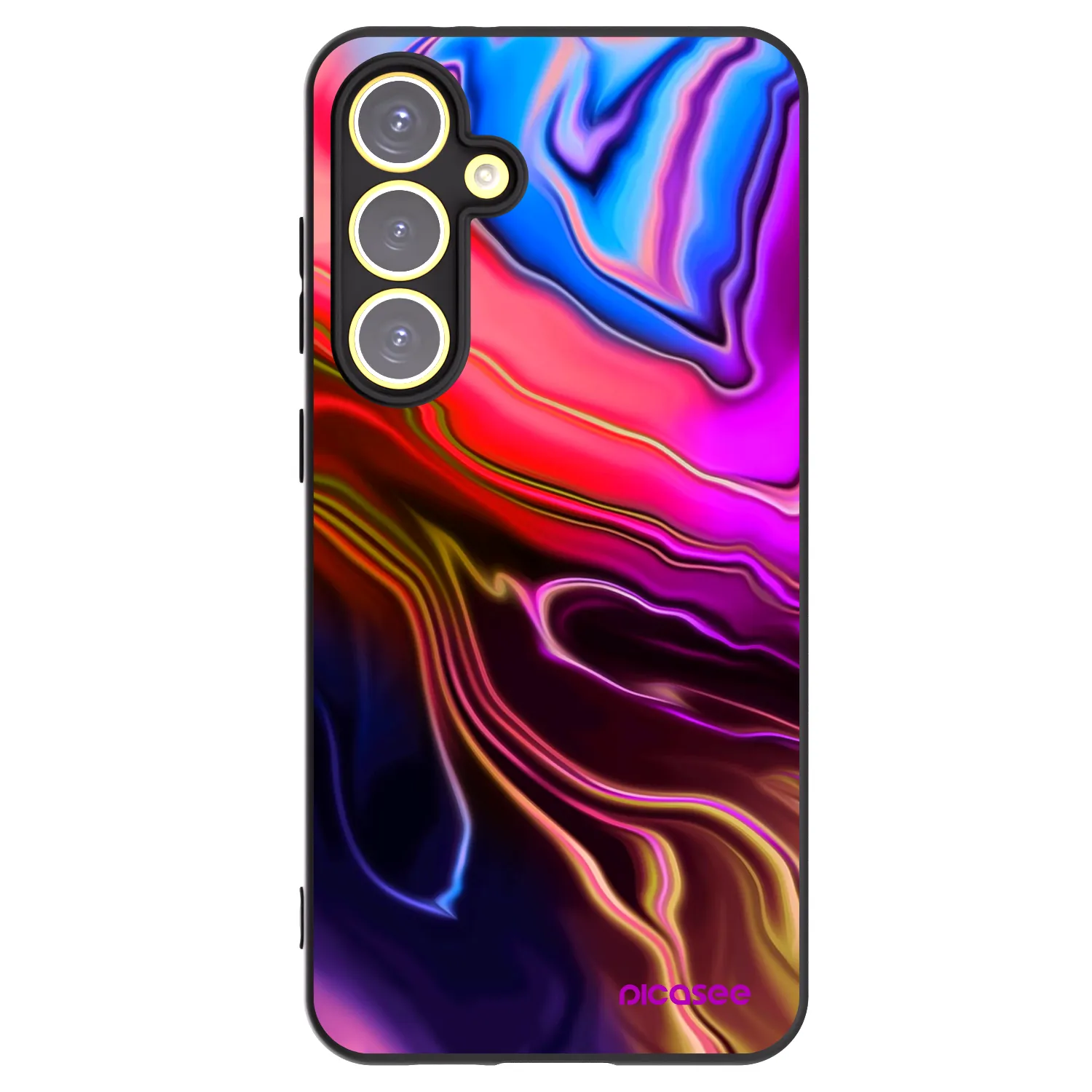 Picasee crna silikonska maskica za Samsung Galaxy S24 FE S721B - Electric