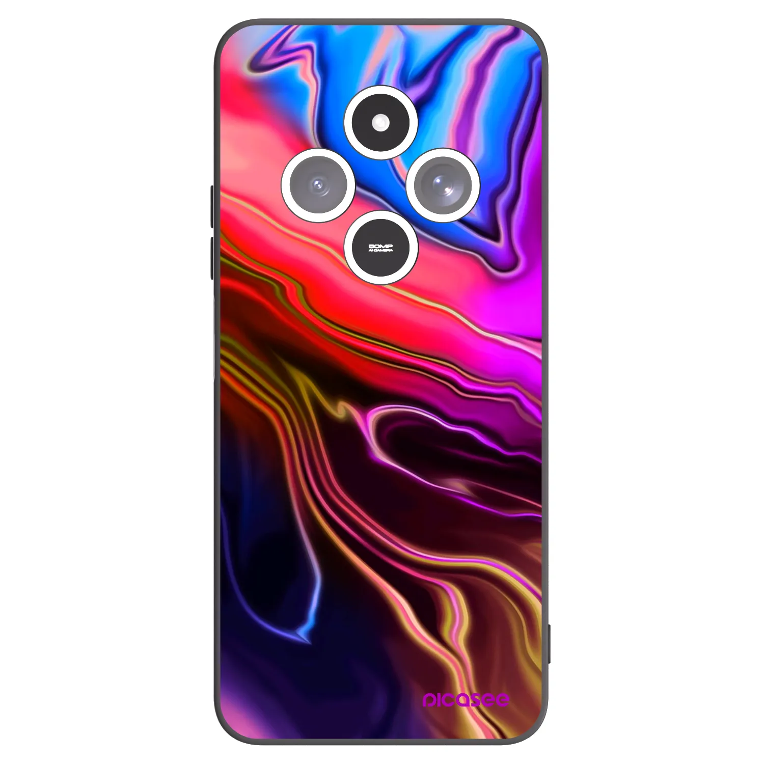 Picasee crna silikonska maskica za Xiaomi Redmi 14C - Electric