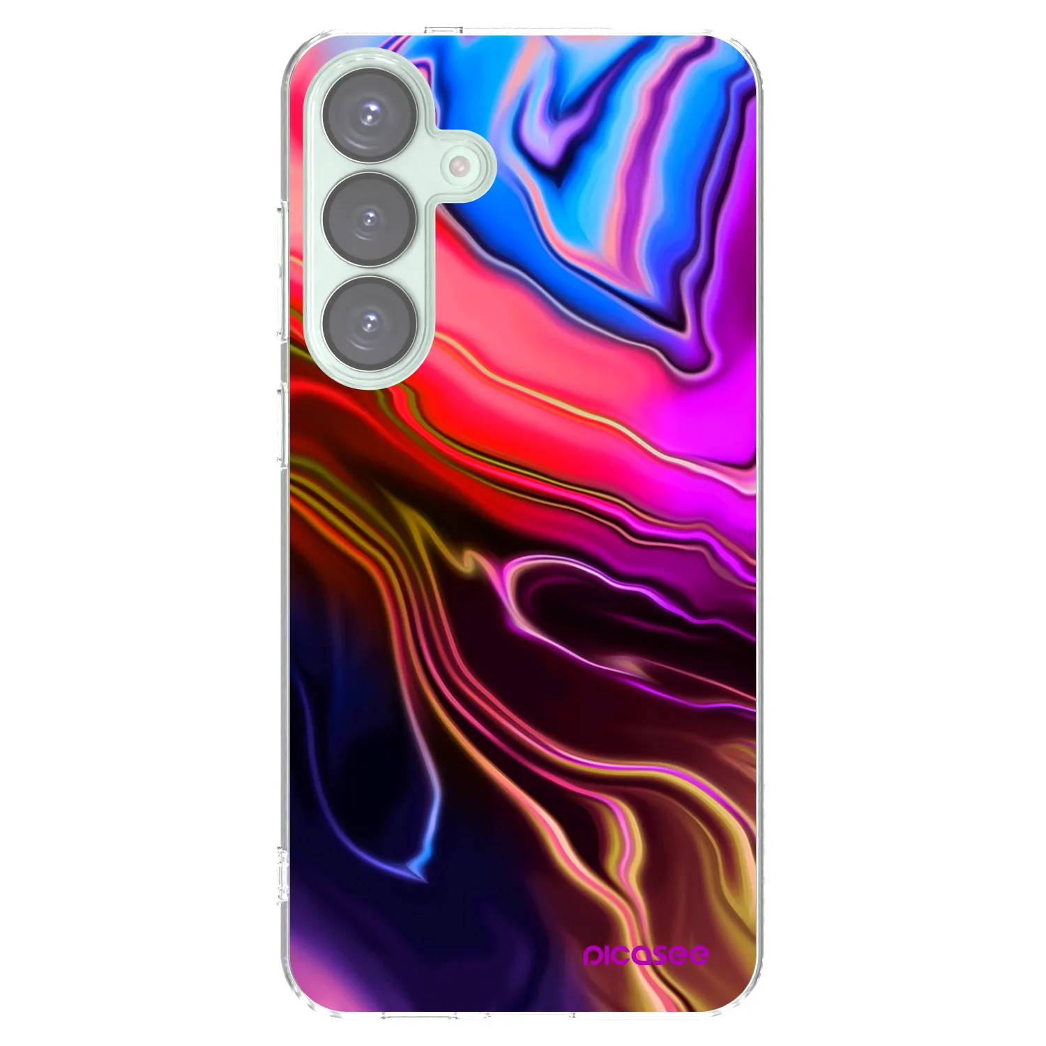 Picasee silikonska prozirna maskica za Samsung Galaxy S25+ 5G - Electric