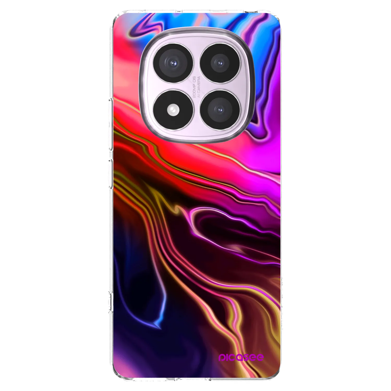 Picasee silikonska prozirna maskica za Xiaomi Redmi Note 14 Pro 4G - Electric