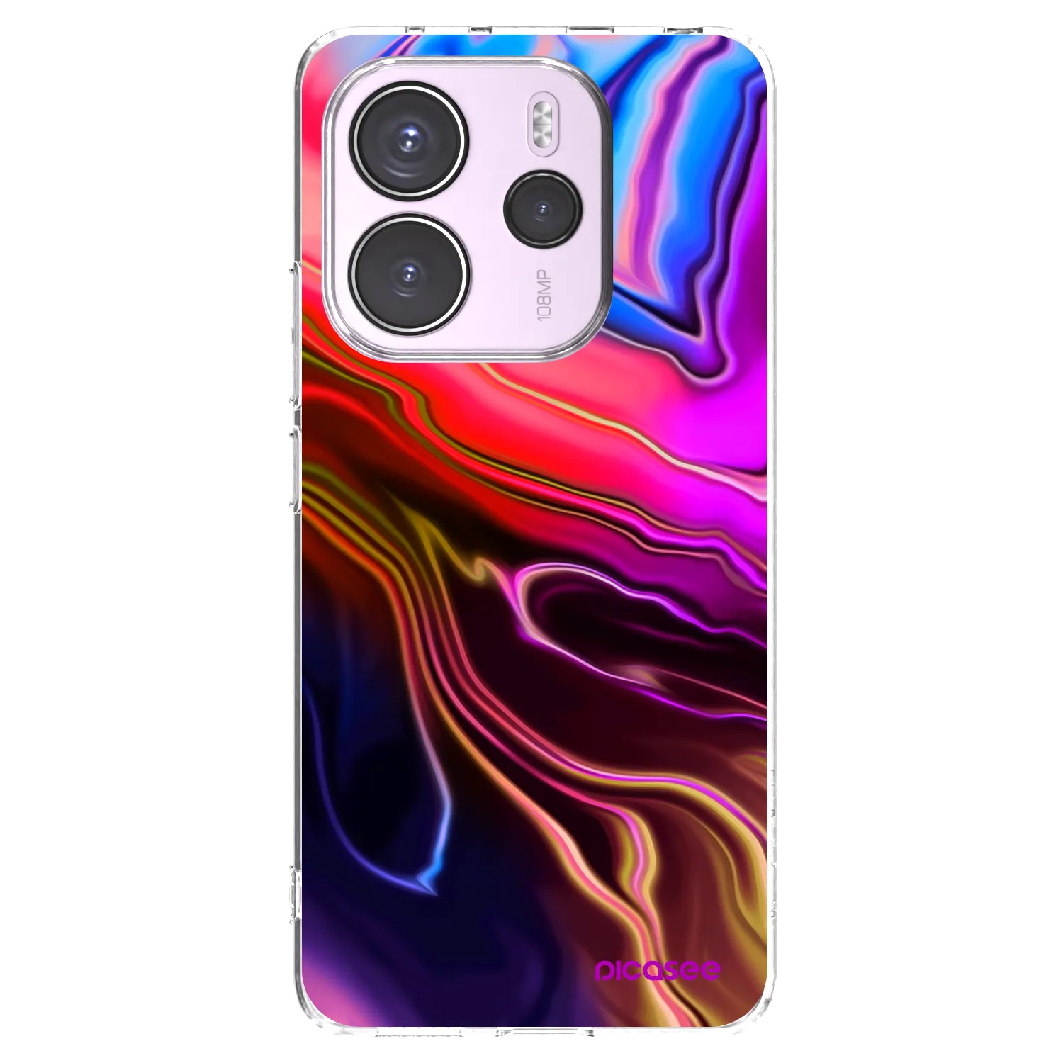 Picasee silikonska prozirna maskica za Xiaomi Redmi Note 14 4G - Electric