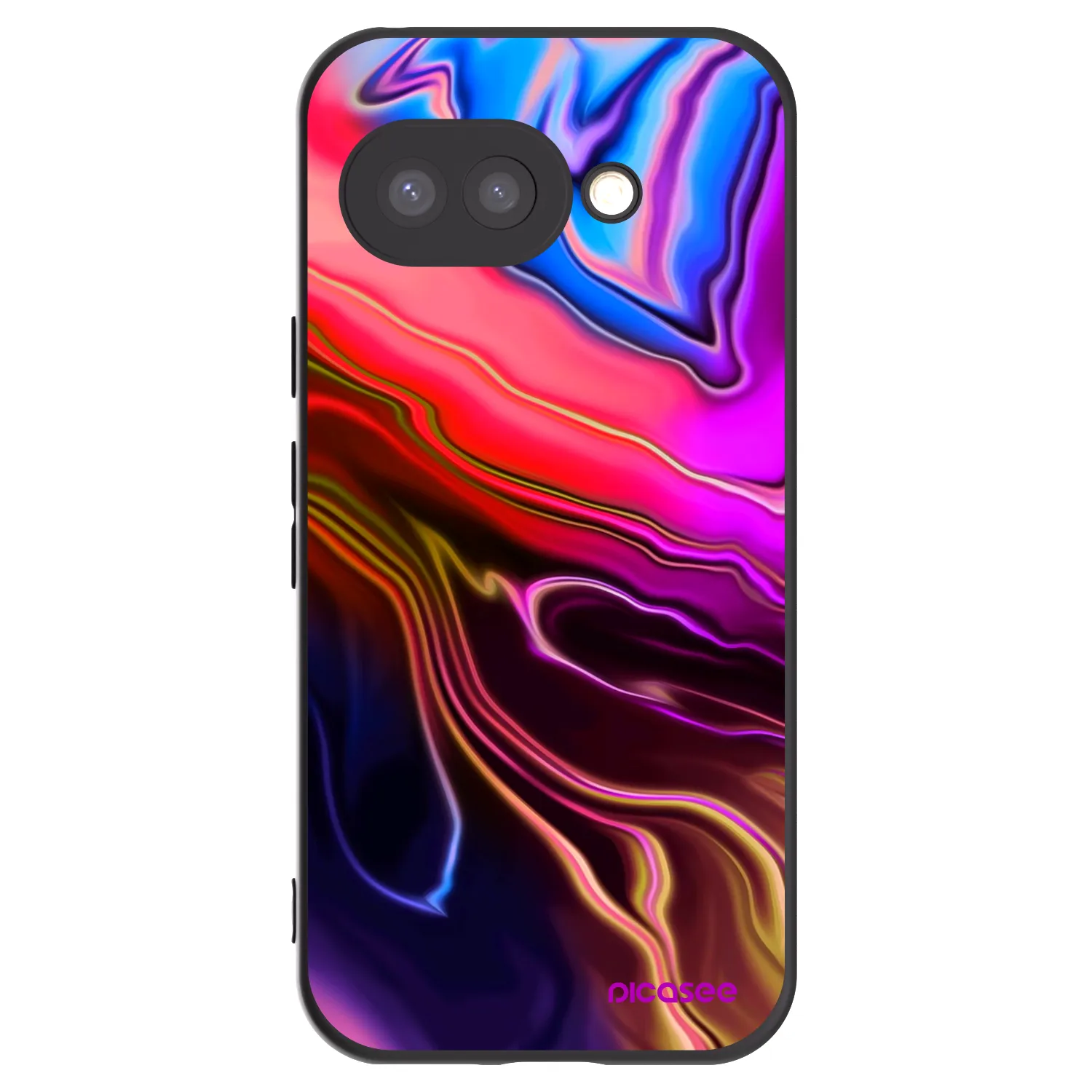 Picasee crna silikonska maskica za Google Pixel 9a - Electric