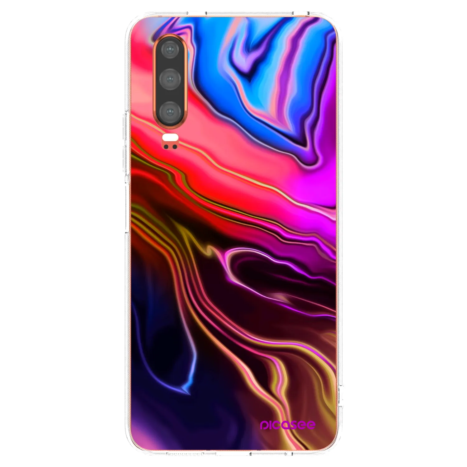 Picasee silikonska prozirna maskica za Huawei P30 - Electric