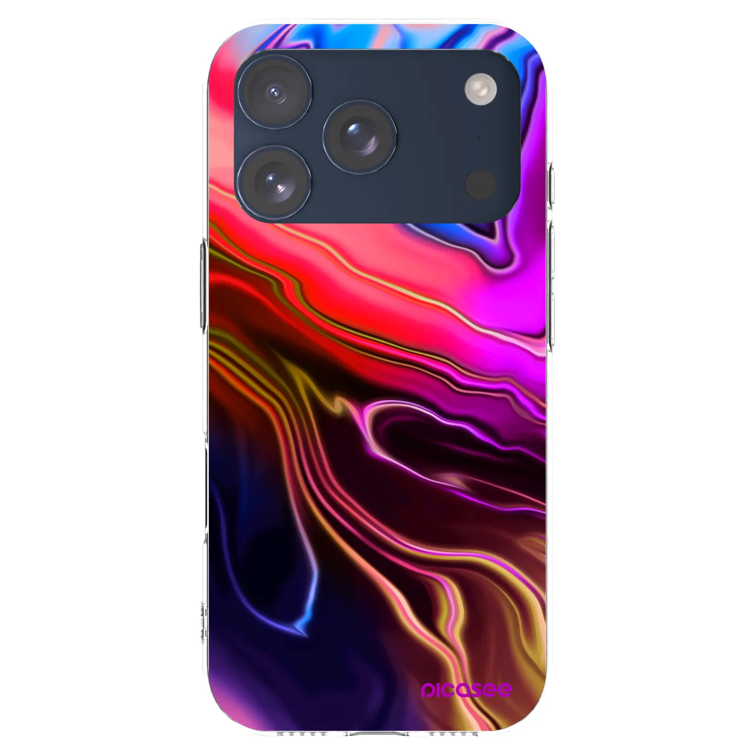 Picasee silikonska prozirna maskica za Apple iPhone 17 Pro - Electric