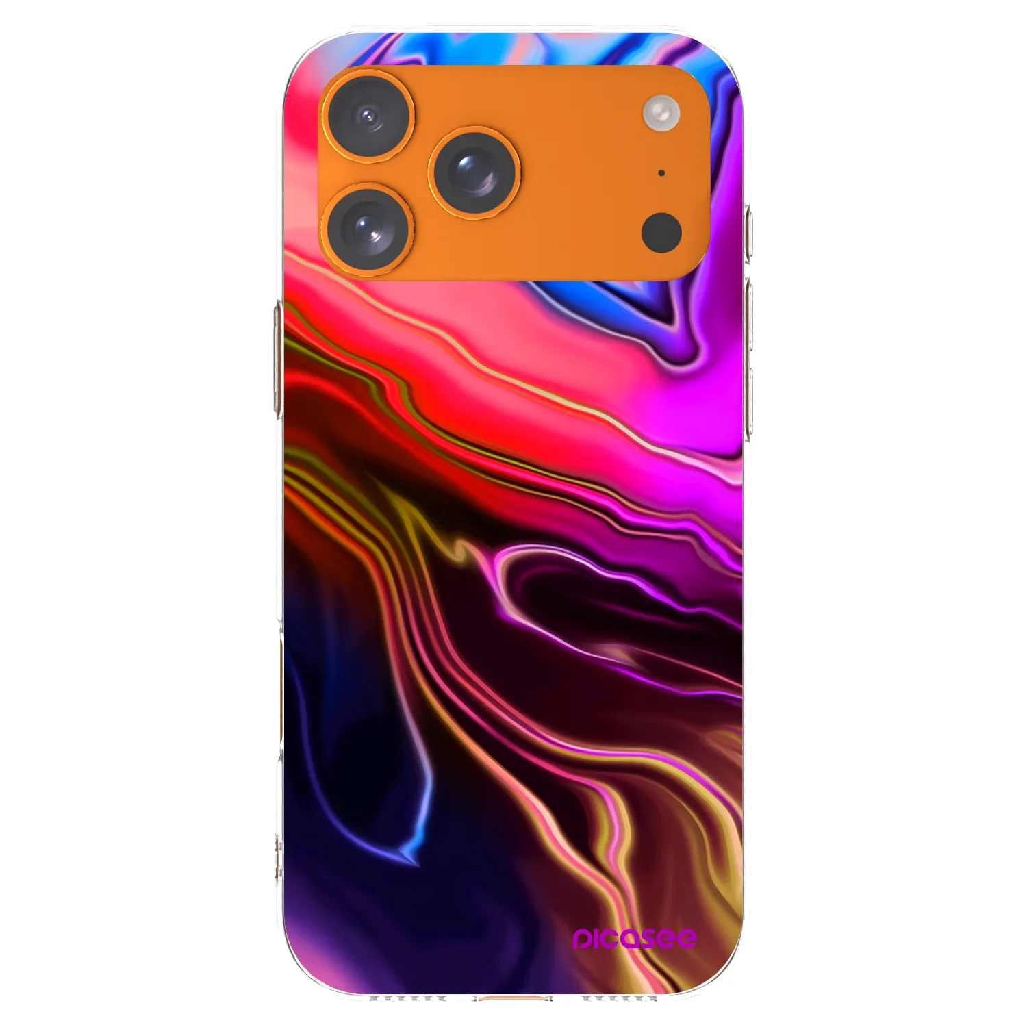 Picasee silikonska prozirna maskica za Apple iPhone 17 Pro Max - Electric