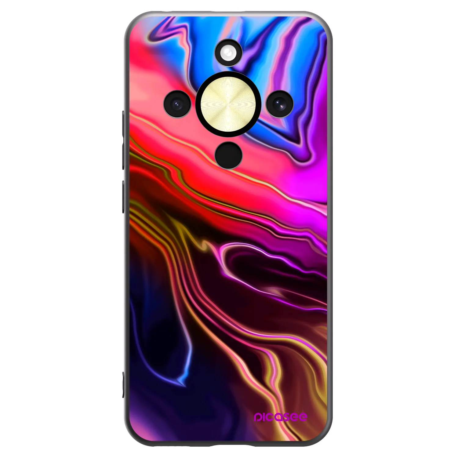 Picasee crna silikonska maskica za Honor Magic8 Lite 5G - Electric