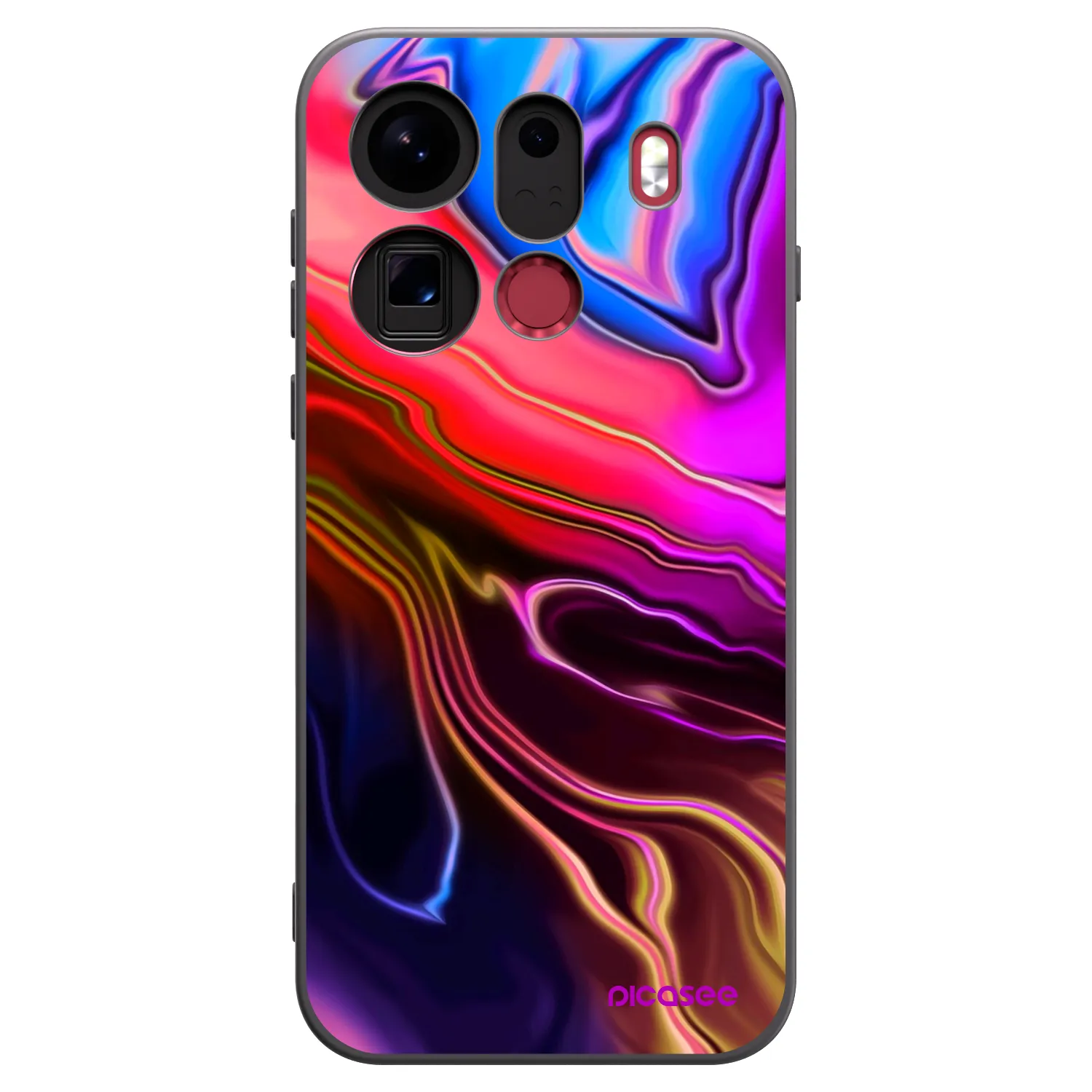 Picasee crna silikonska maskica za OPPO Find X9 Pro - Electric