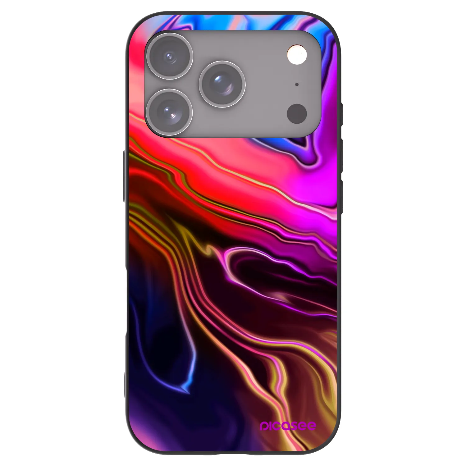 Picasee crna silikonska maskica za Apple iPhone 18 Pro - Electric