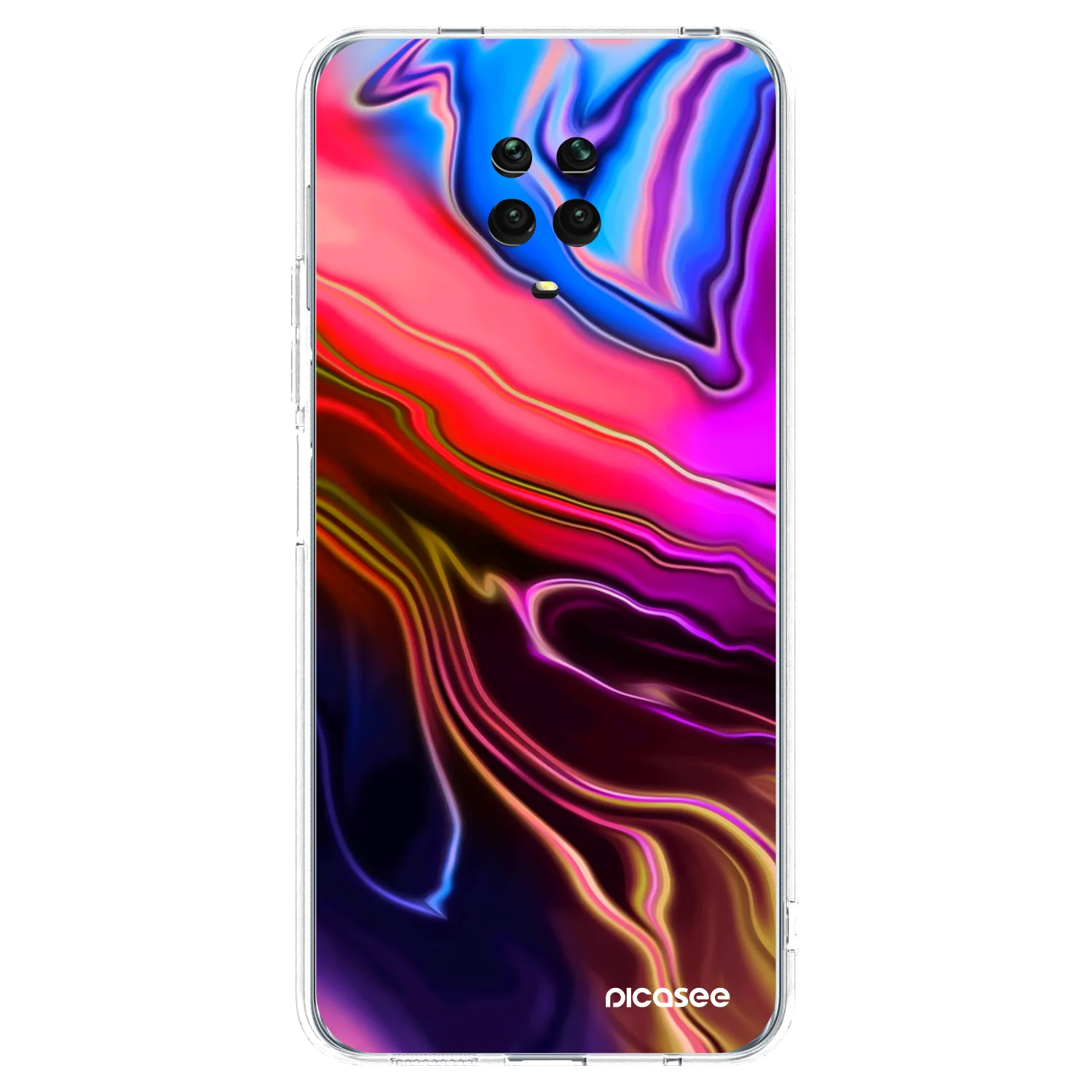 Picasee silikonska prozirna maskica za Xiaomi Redmi Note 9S - Electric