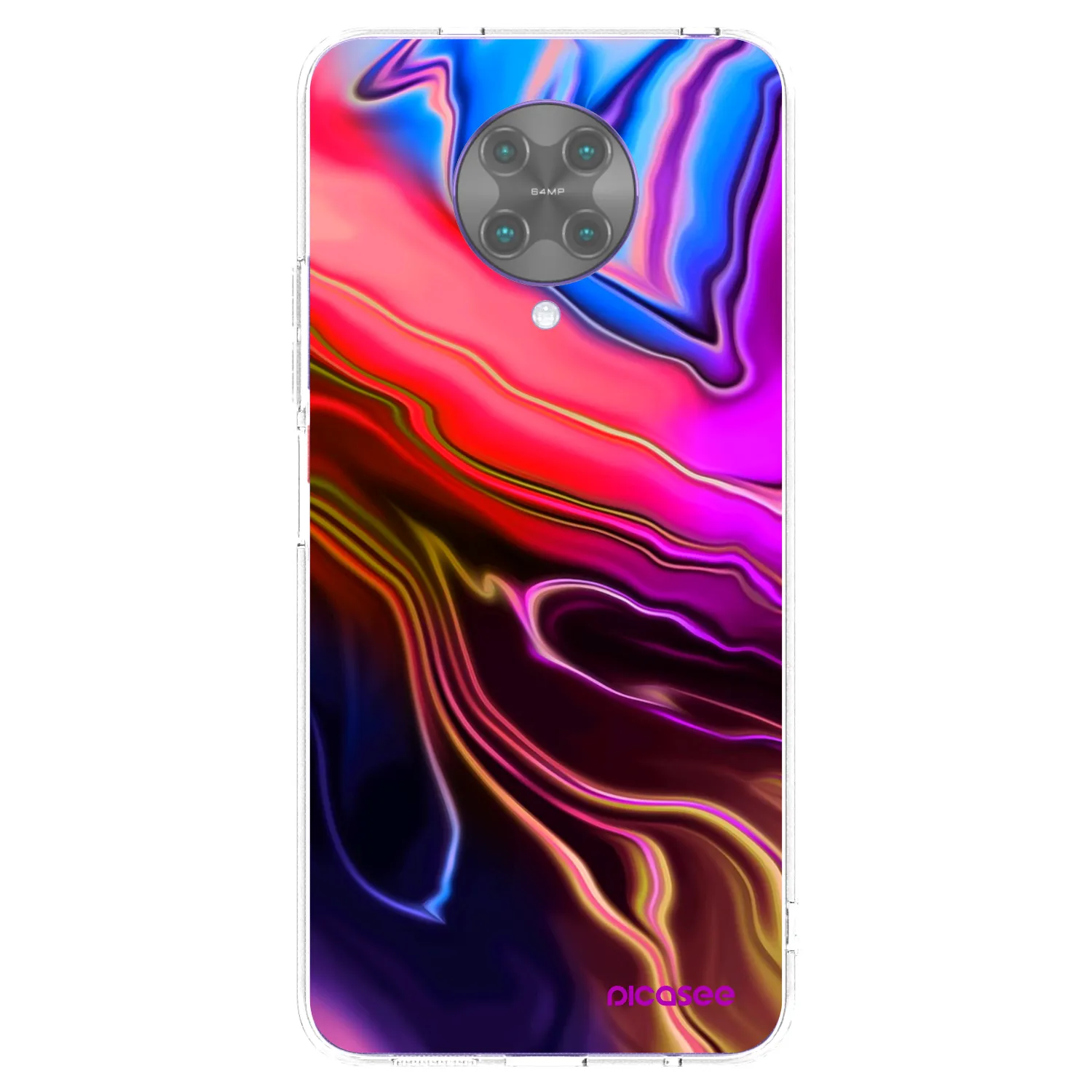 Picasee silikonska prozirna maskica za Xiaomi Poco F2 Pro - Electric