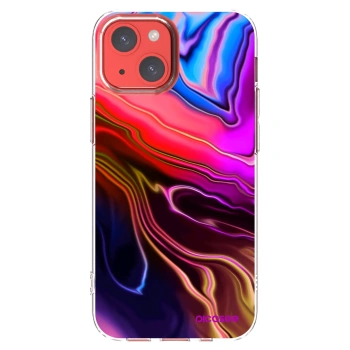 Picasee silikonska prozirna maskica za Apple iPhone 13 mini - Electric