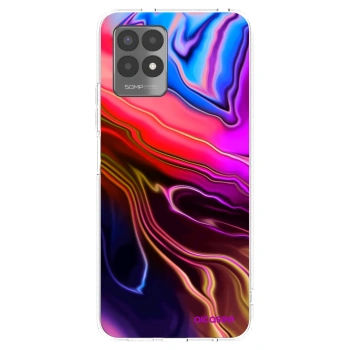 Picasee silikonska prozirna maskica za Realme 8i - Electric
