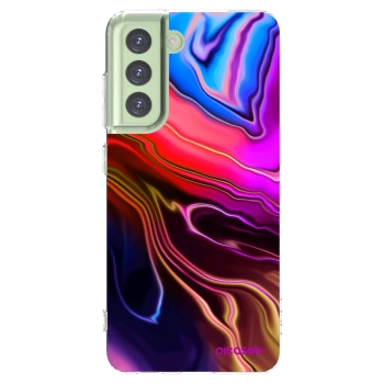 Picasee silikonska prozirna maskica za Samsung Galaxy S21 FE 5G - Electric