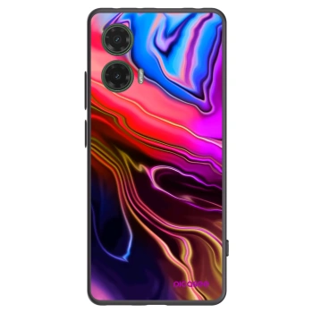 Picasee crna silikonska maskica za Motorola Moto G35 5G - Electric