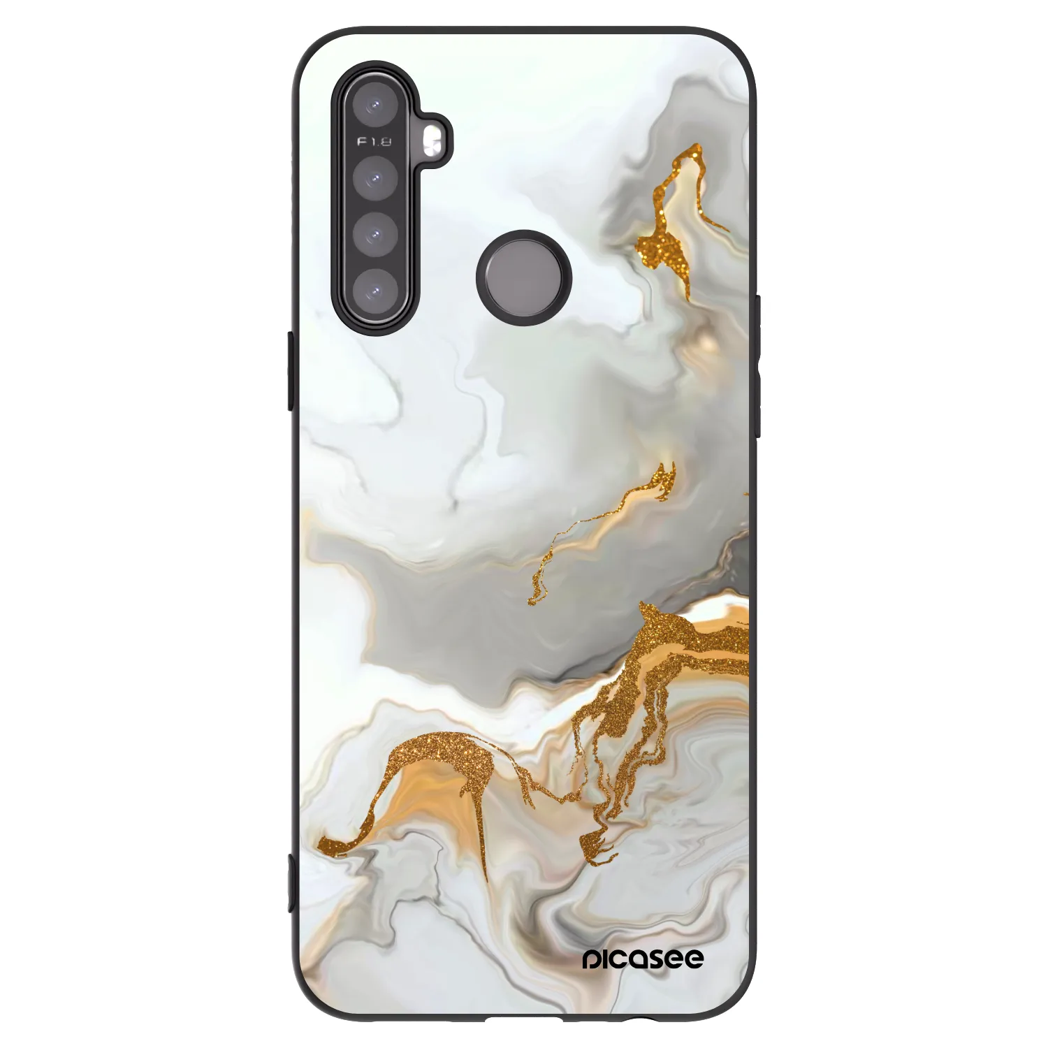 Picasee crna silikonska maskica za Realme 6i - Her