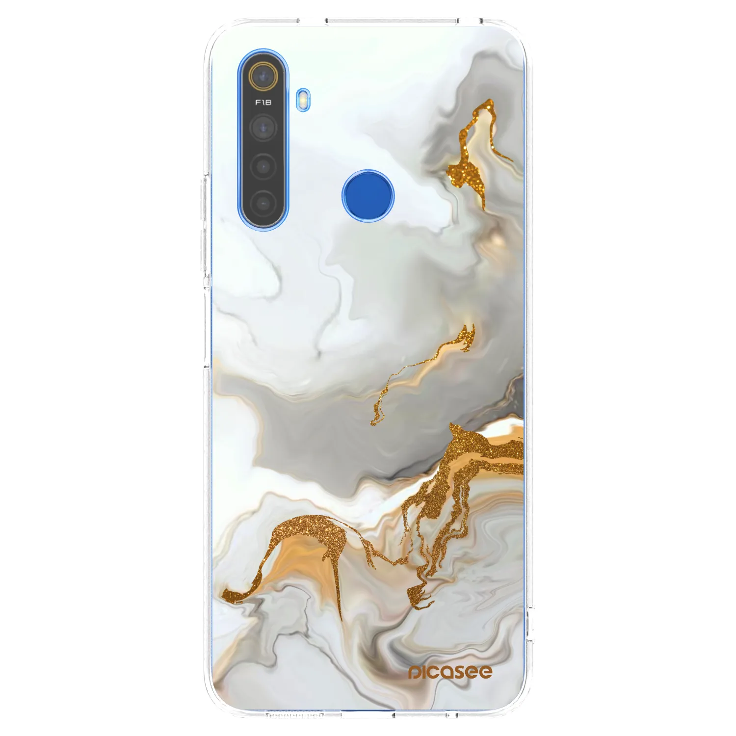 Picasee silikonska prozirna maskica za Realme 5 - Her