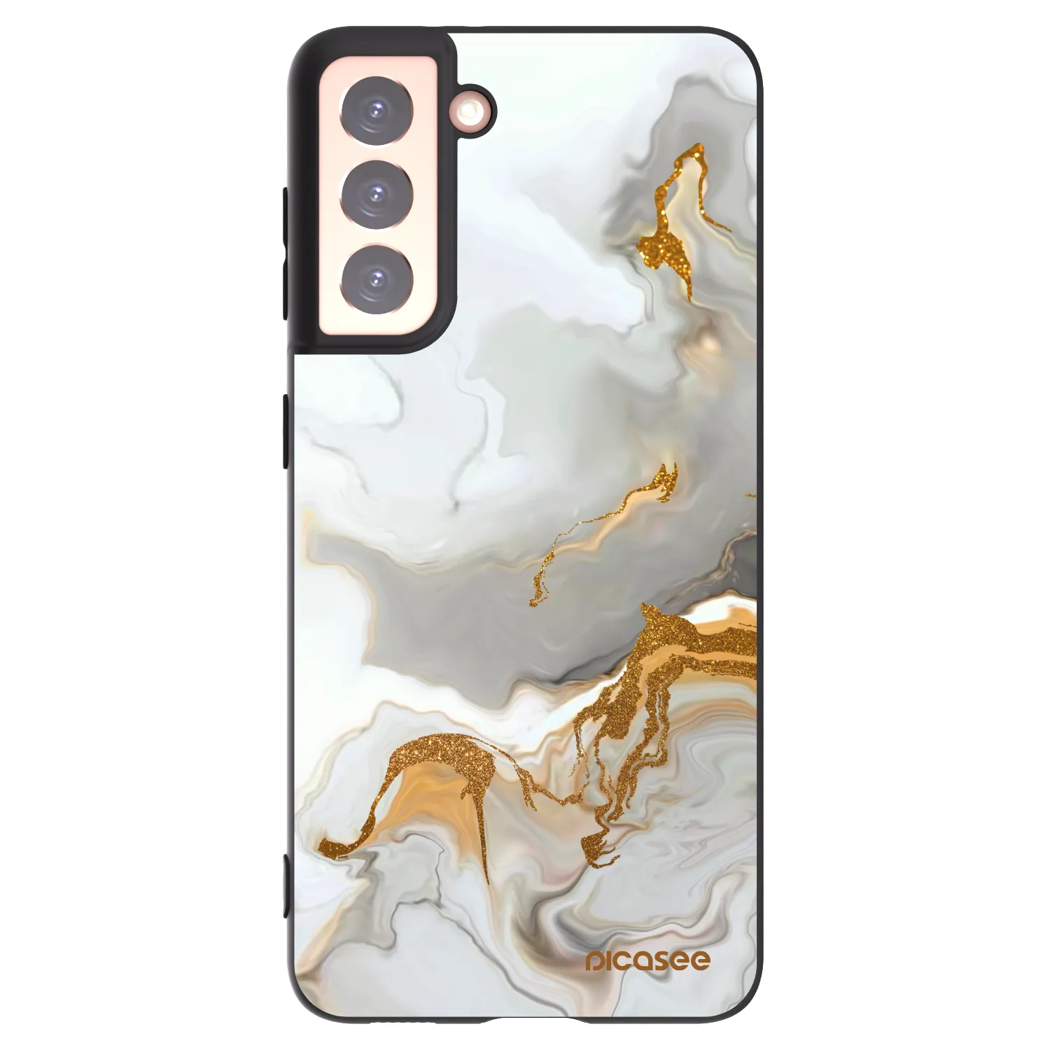 Picasee crna silikonska maskica za Samsung Galaxy S21 5G G991B - Her