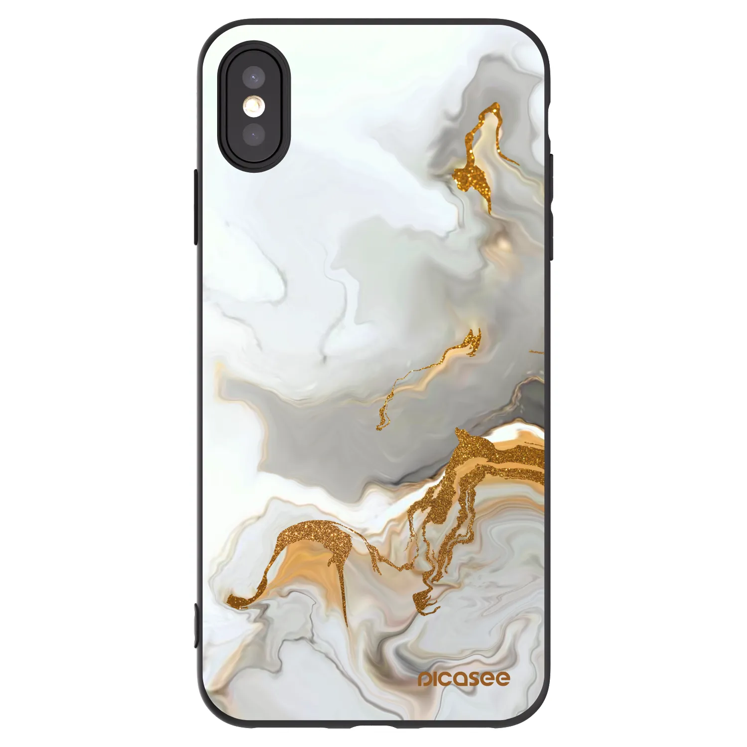 Picasee crna silikonska maskica za Apple iPhone XS Max - Her