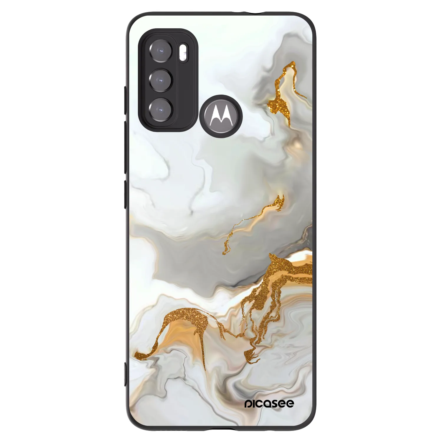 Picasee crna silikonska maskica za Motorola Moto G60 - Her