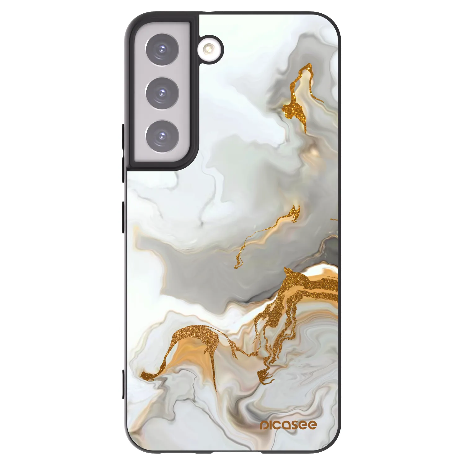 Picasee crna silikonska maskica za Samsung Galaxy S22 5G - Her