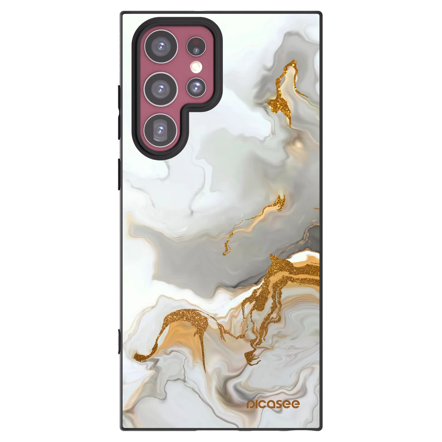 Picasee crna silikonska maskica za Samsung Galaxy S22 Ultra 5G - Her