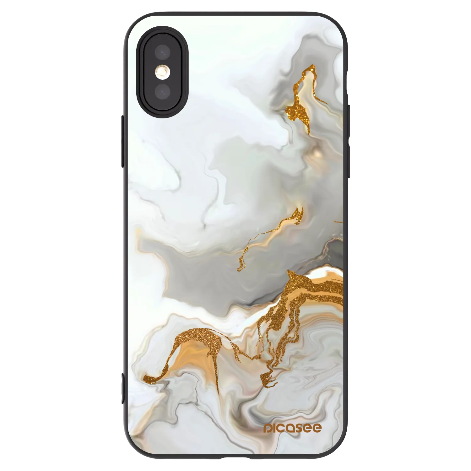 Picasee crna silikonska maskica za Apple iPhone X/XS - Her