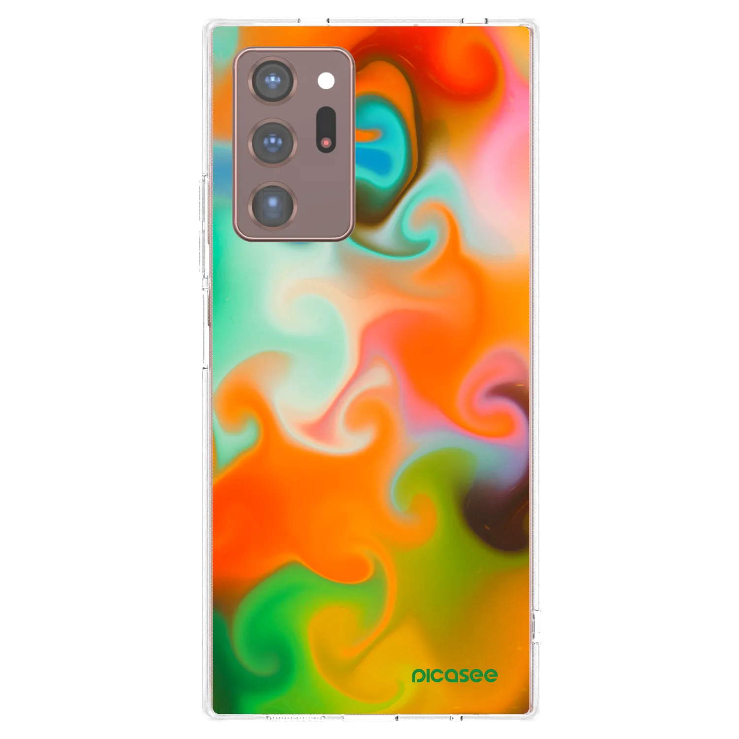 Picasee silikonska prozirna maskica za Samsung Galaxy Note 20 Ultra - Juice