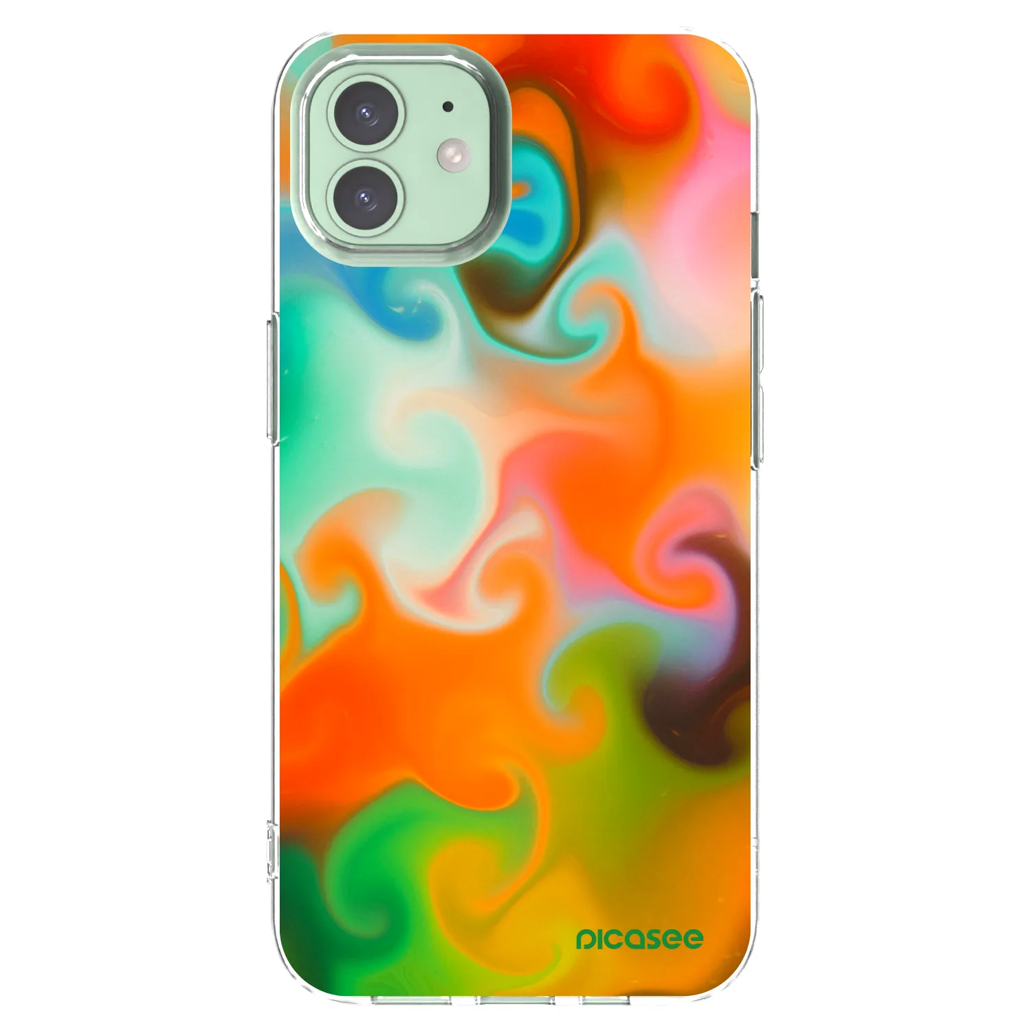 Picasee silikonska prozirna maskica za Apple iPhone 12 - Juice